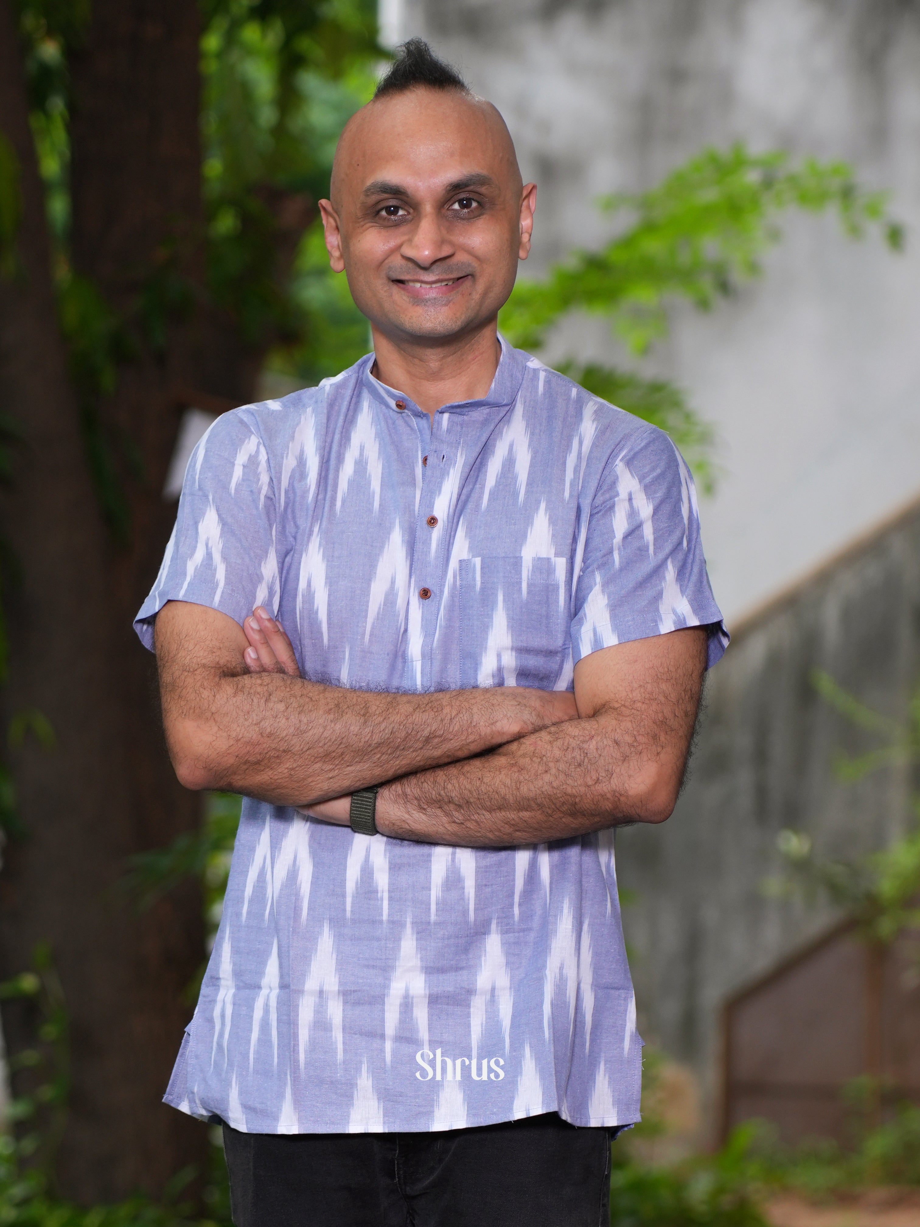 Purple - Readymade Mens Shor Kurta - Shop on ShrusEternity.com