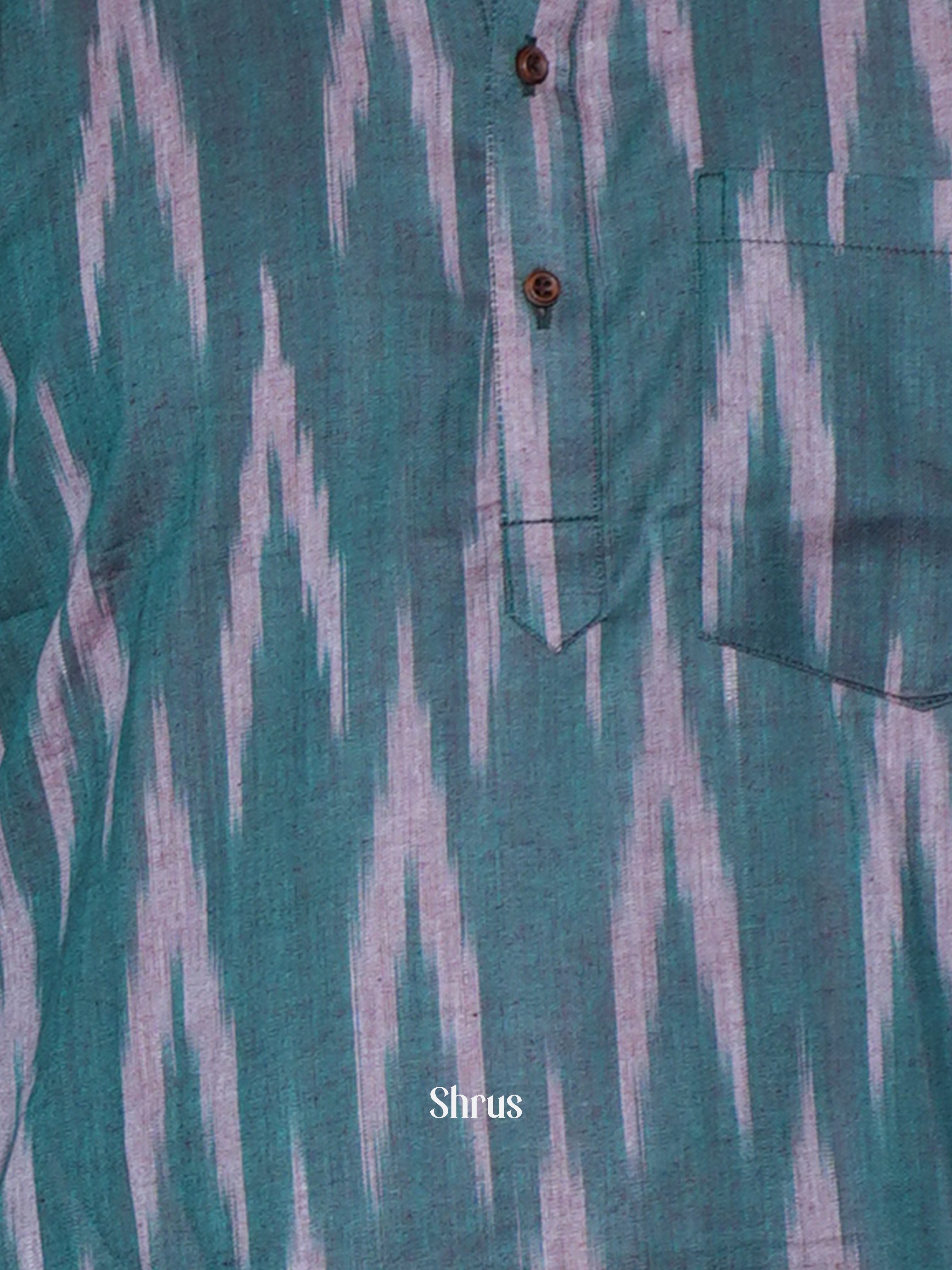 Green & Pink - Readymade Mens Kurta - Shop on ShrusEternity.com