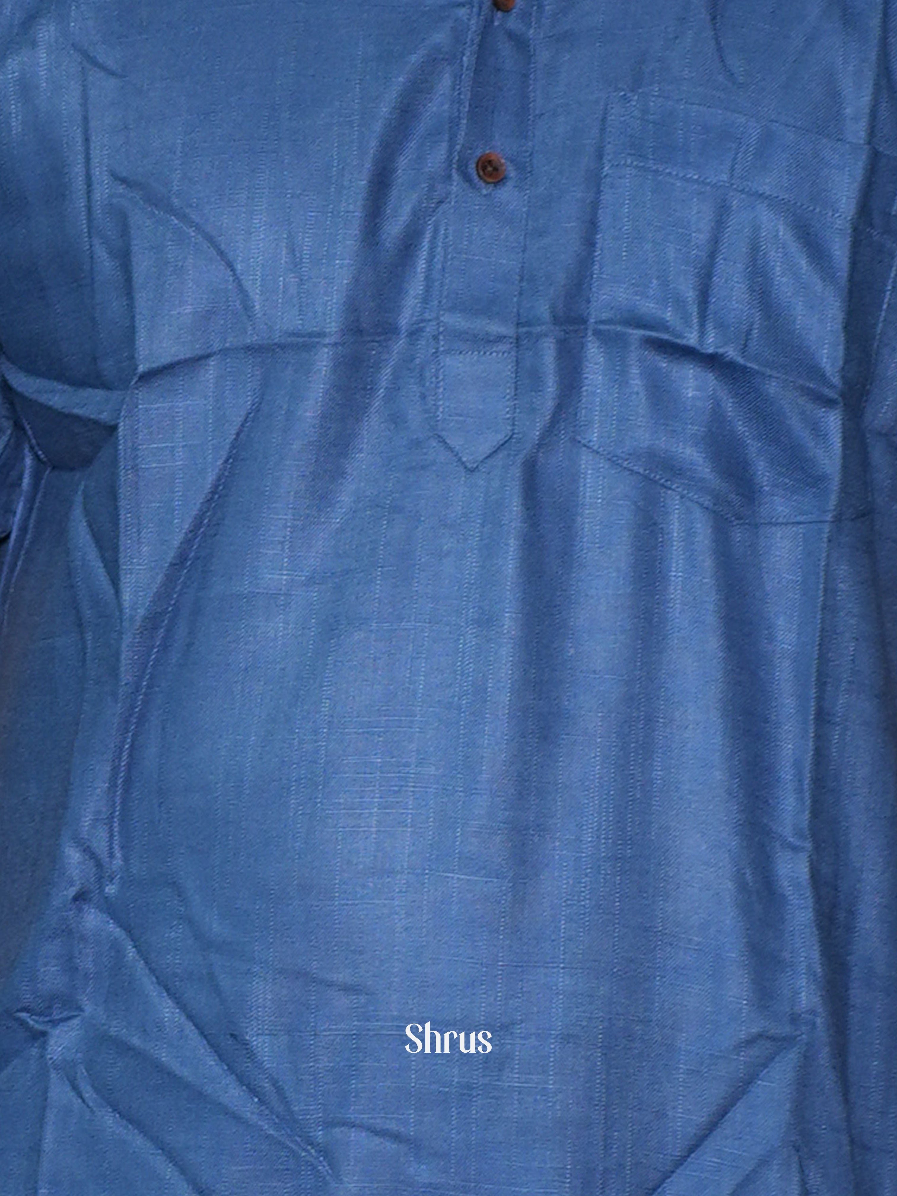 Blue - Readymade Mens Kurta - Shop on ShrusEternity.com