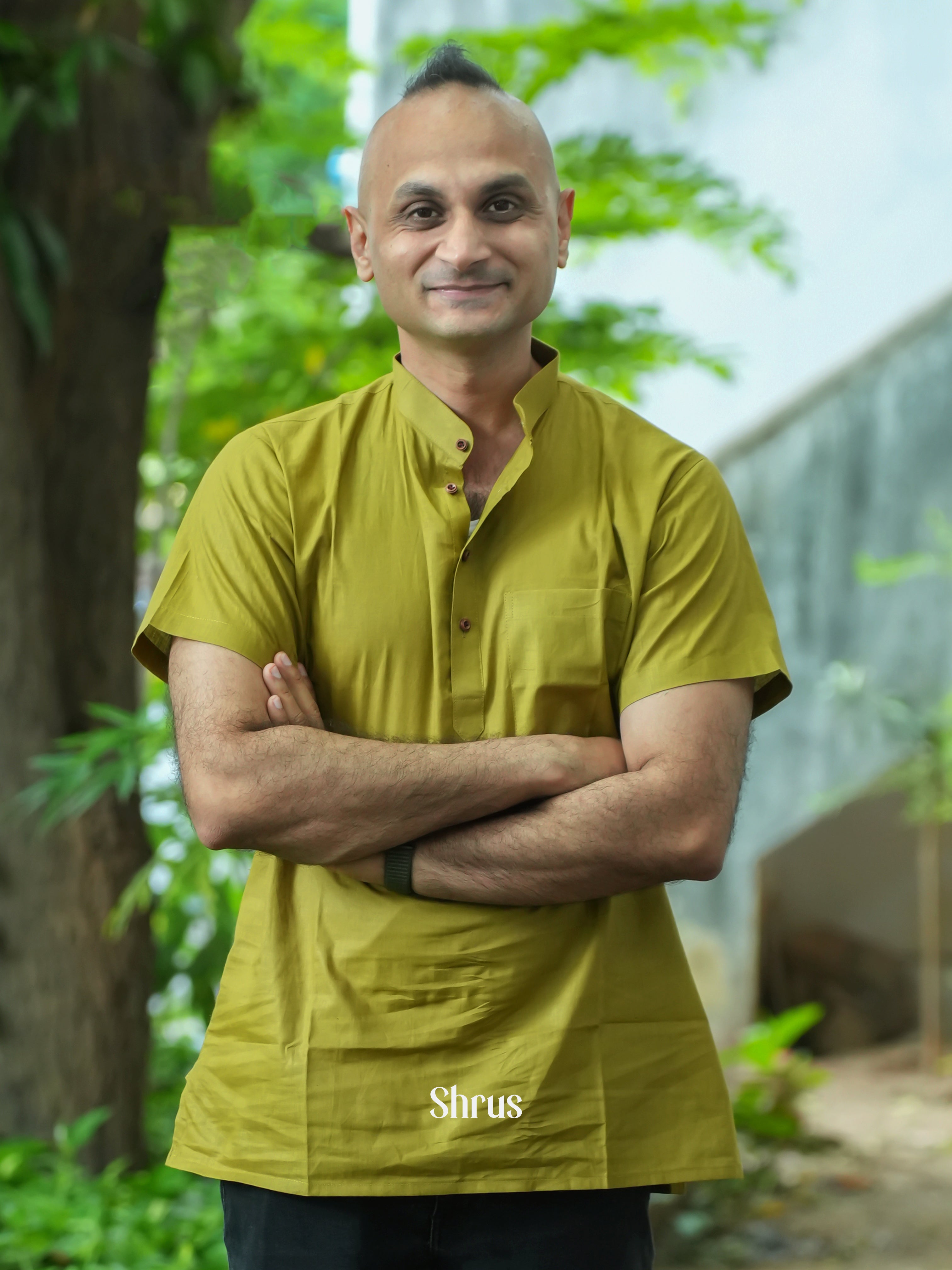 Green - Readymade Mens Kurta - Shop on ShrusEternity.com