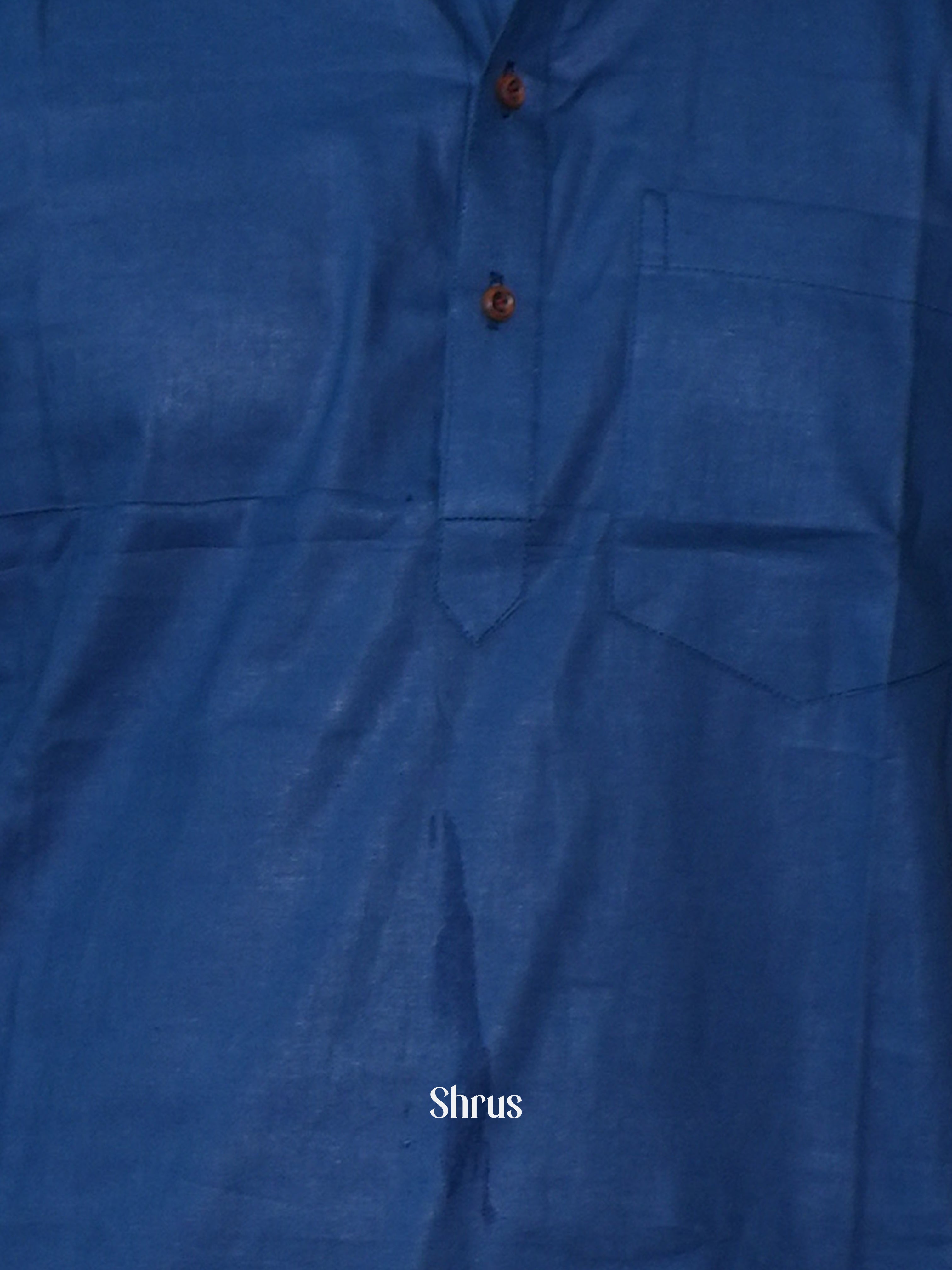 Blue - Readymade Mens Kurta - Shop on ShrusEternity.com