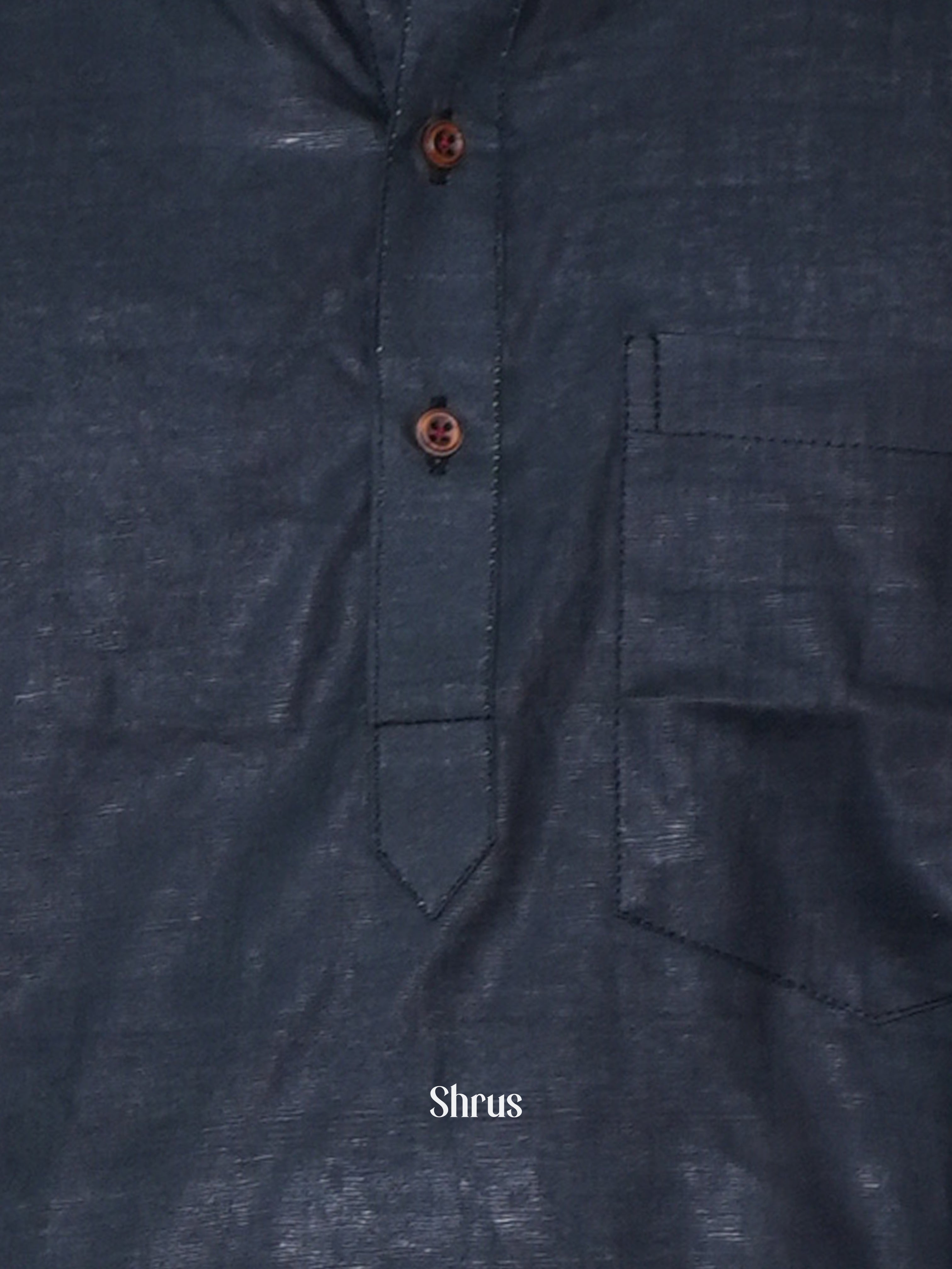 Black - Readymade Mens Kurta - Shop on ShrusEternity.com