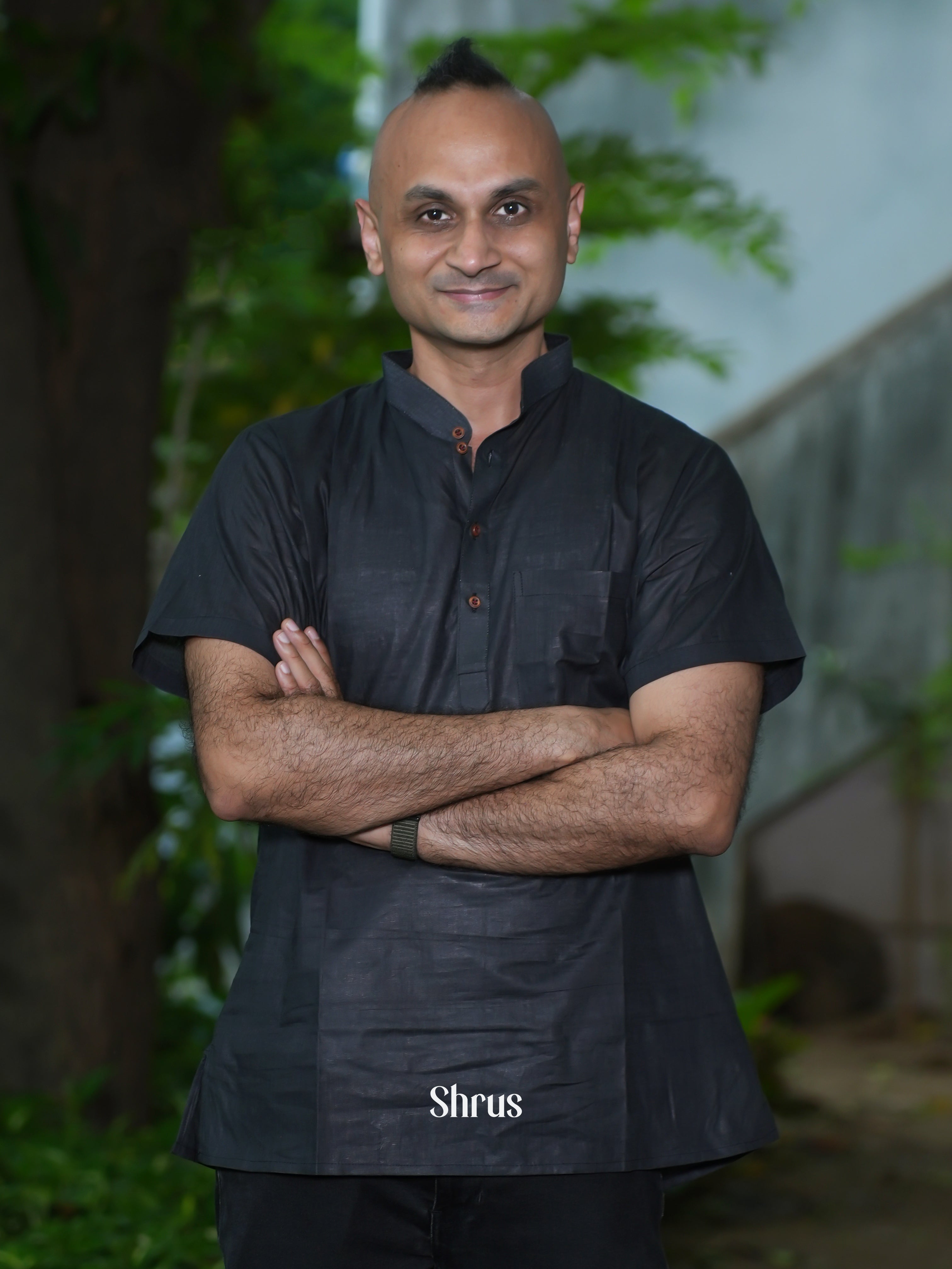 Black - Readymade Mens Kurta - Shop on ShrusEternity.com