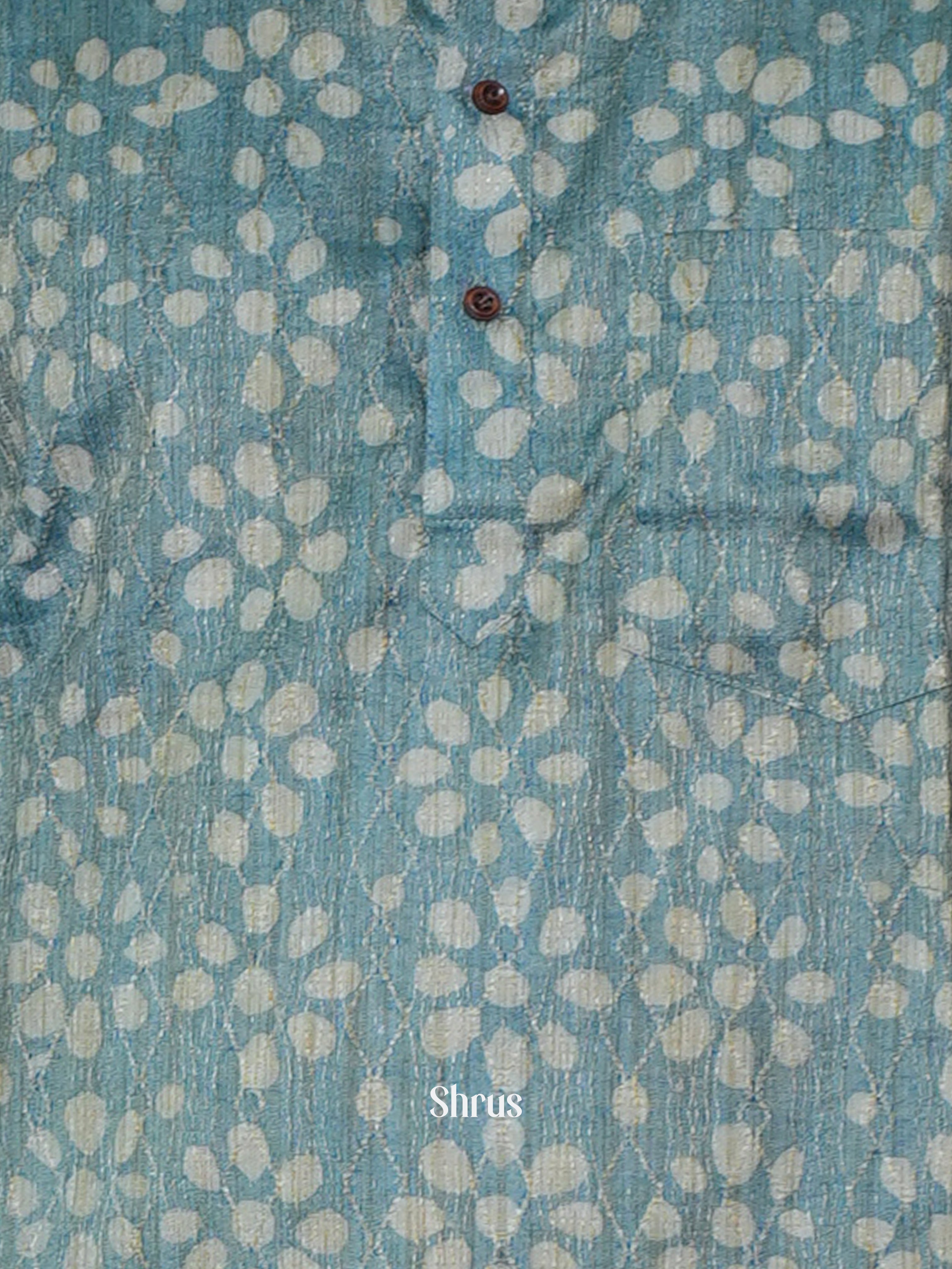 Blue - Readymade Mens Kurta - Shop on ShrusEternity.com