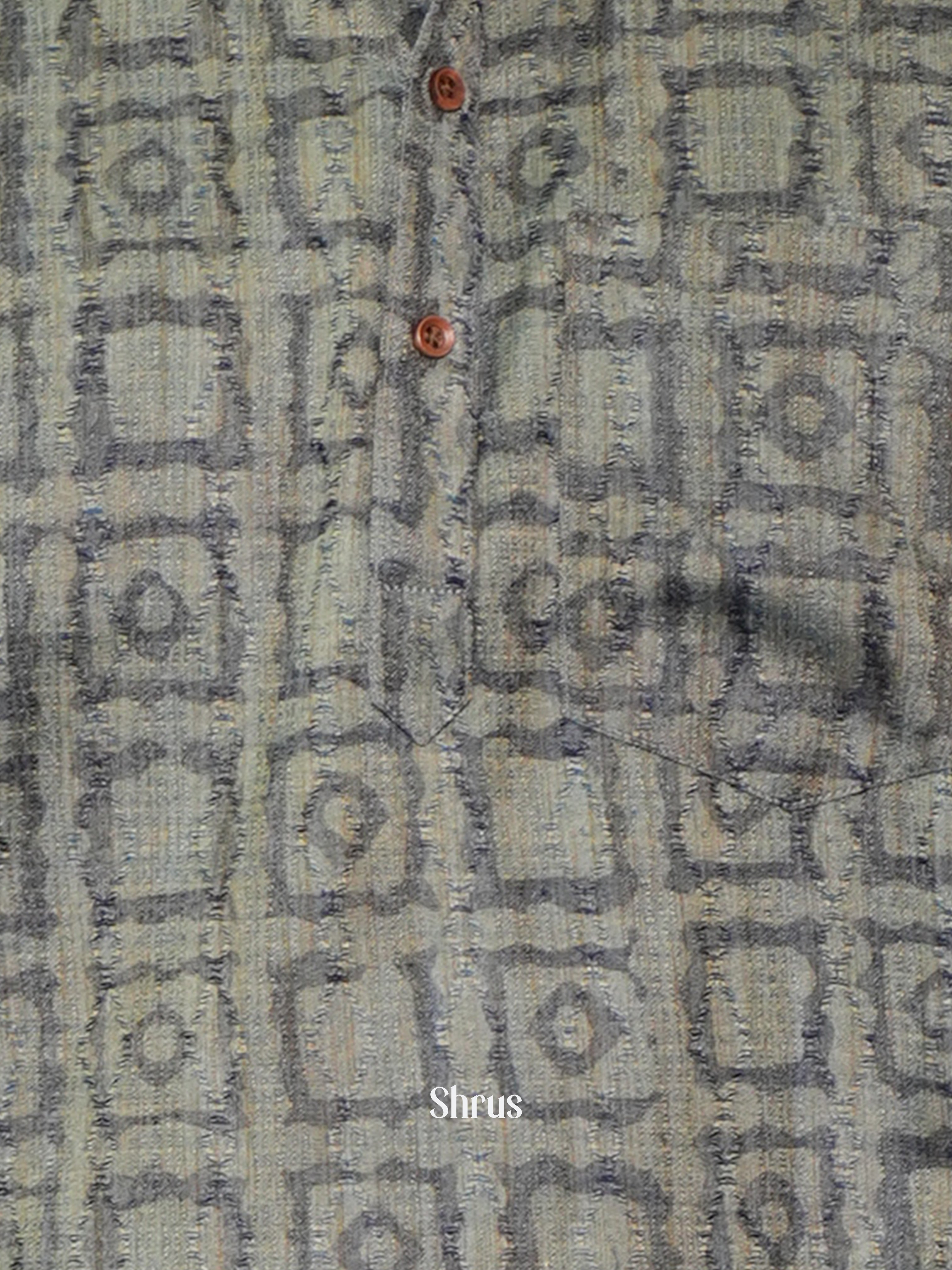 Grey - Readymade Mens Short Kurta - Shop on ShrusEternity.com