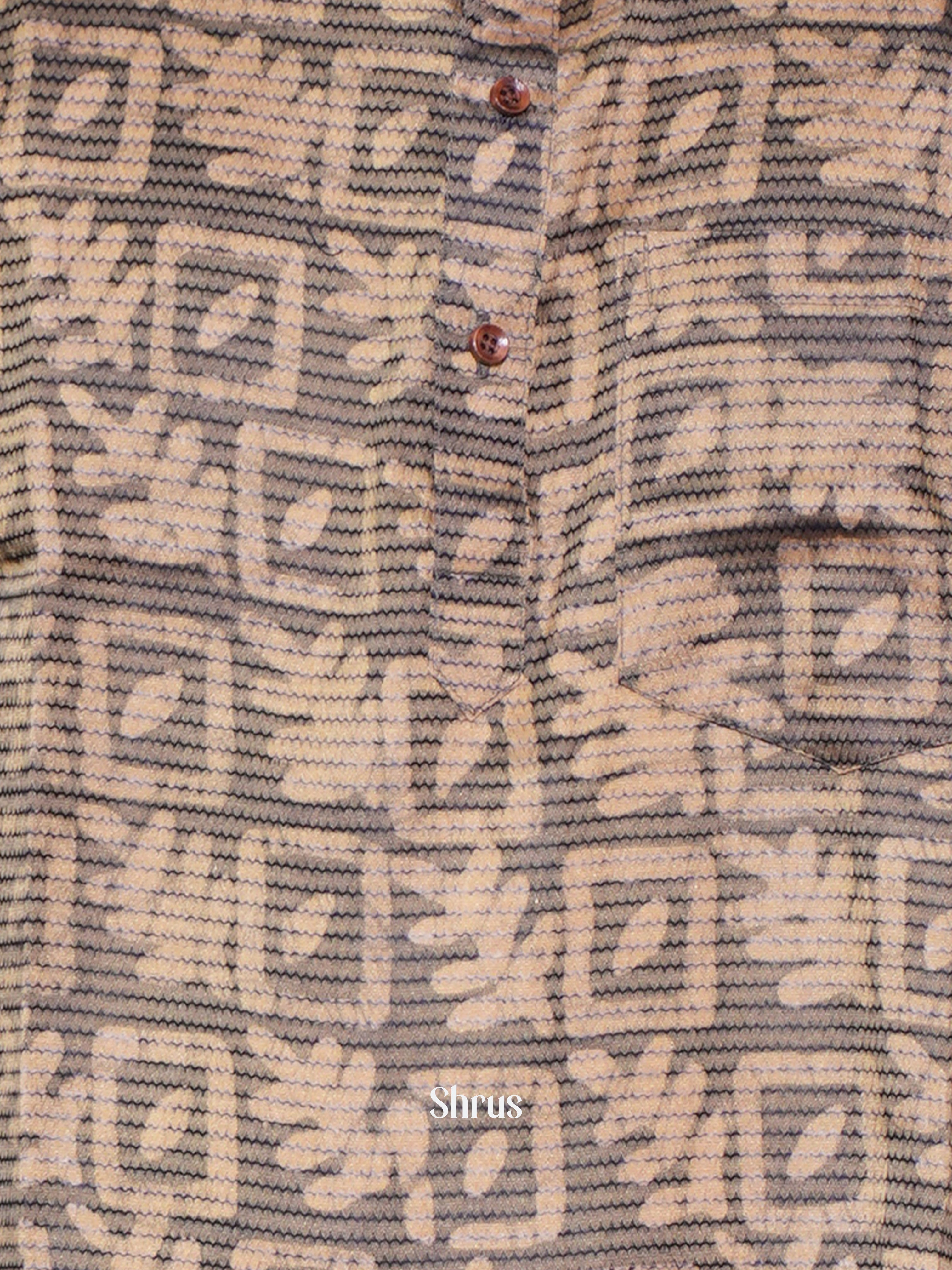 Grey - Readymade Mens Short Kurta - Shop on ShrusEternity.com