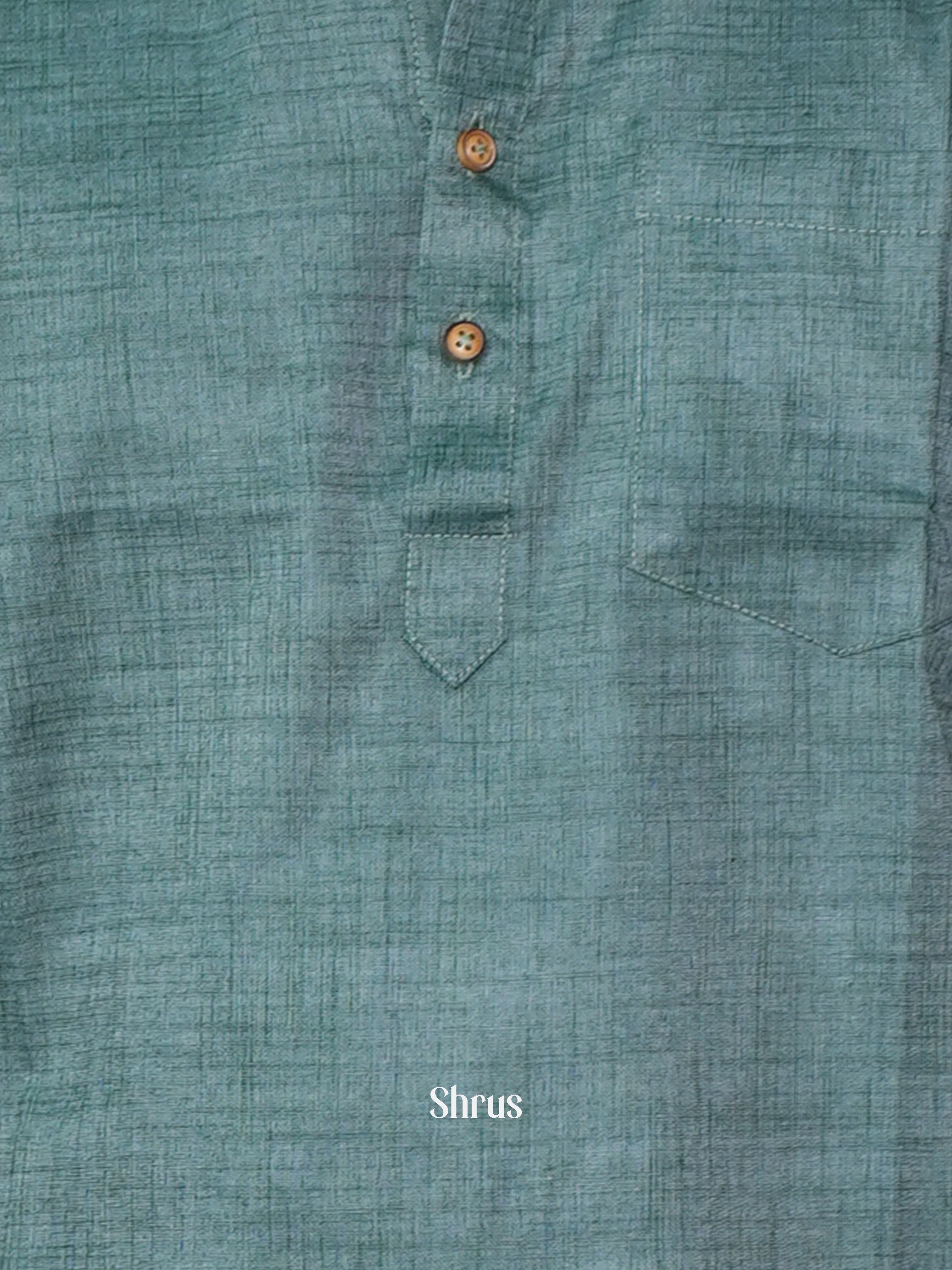 Green - Readymade Mens Kurta - Shop on ShrusEternity.com