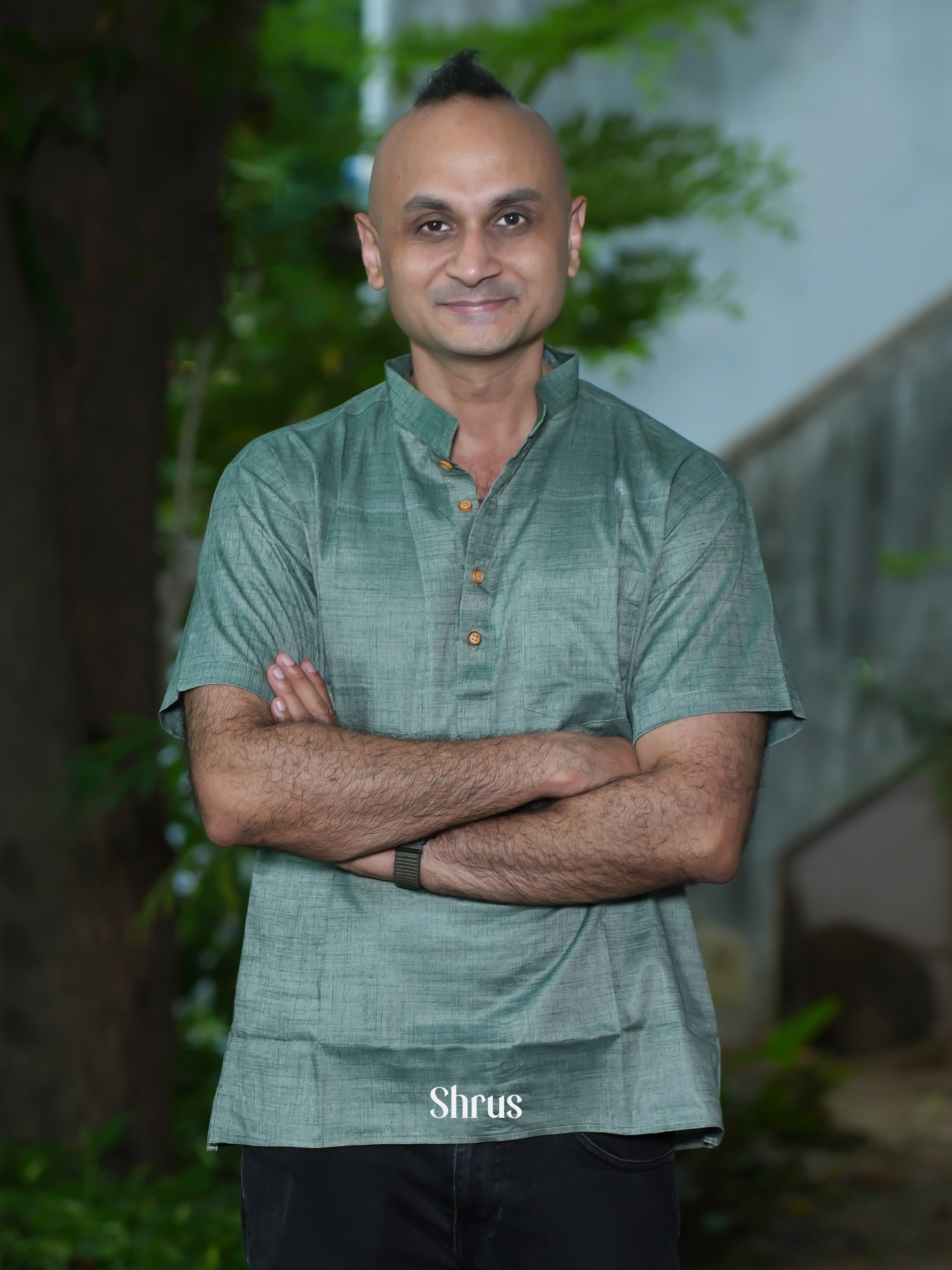 Green - Readymade Mens Kurta - Shop on ShrusEternity.com