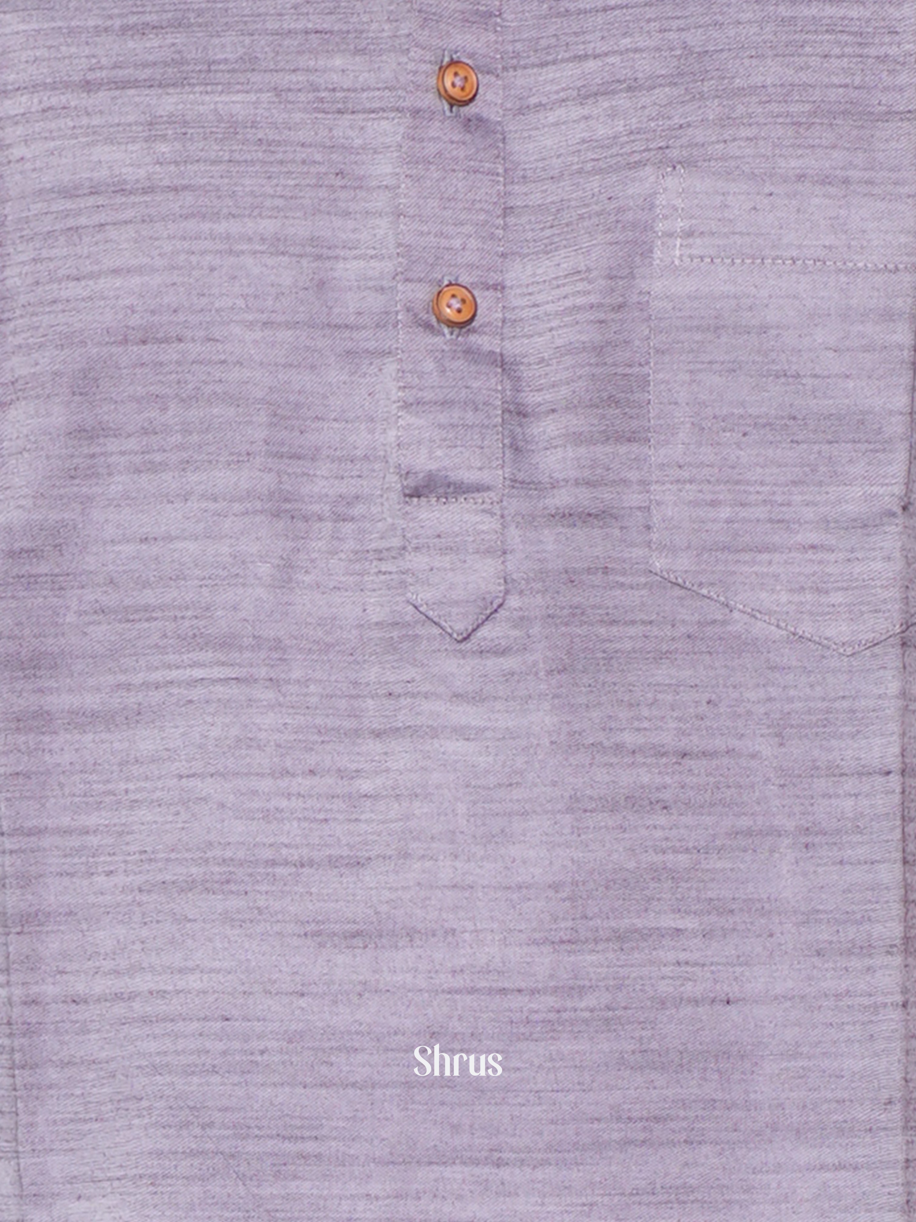 Purple - Readymade Mens Short Kurta - Shop on ShrusEternity.com