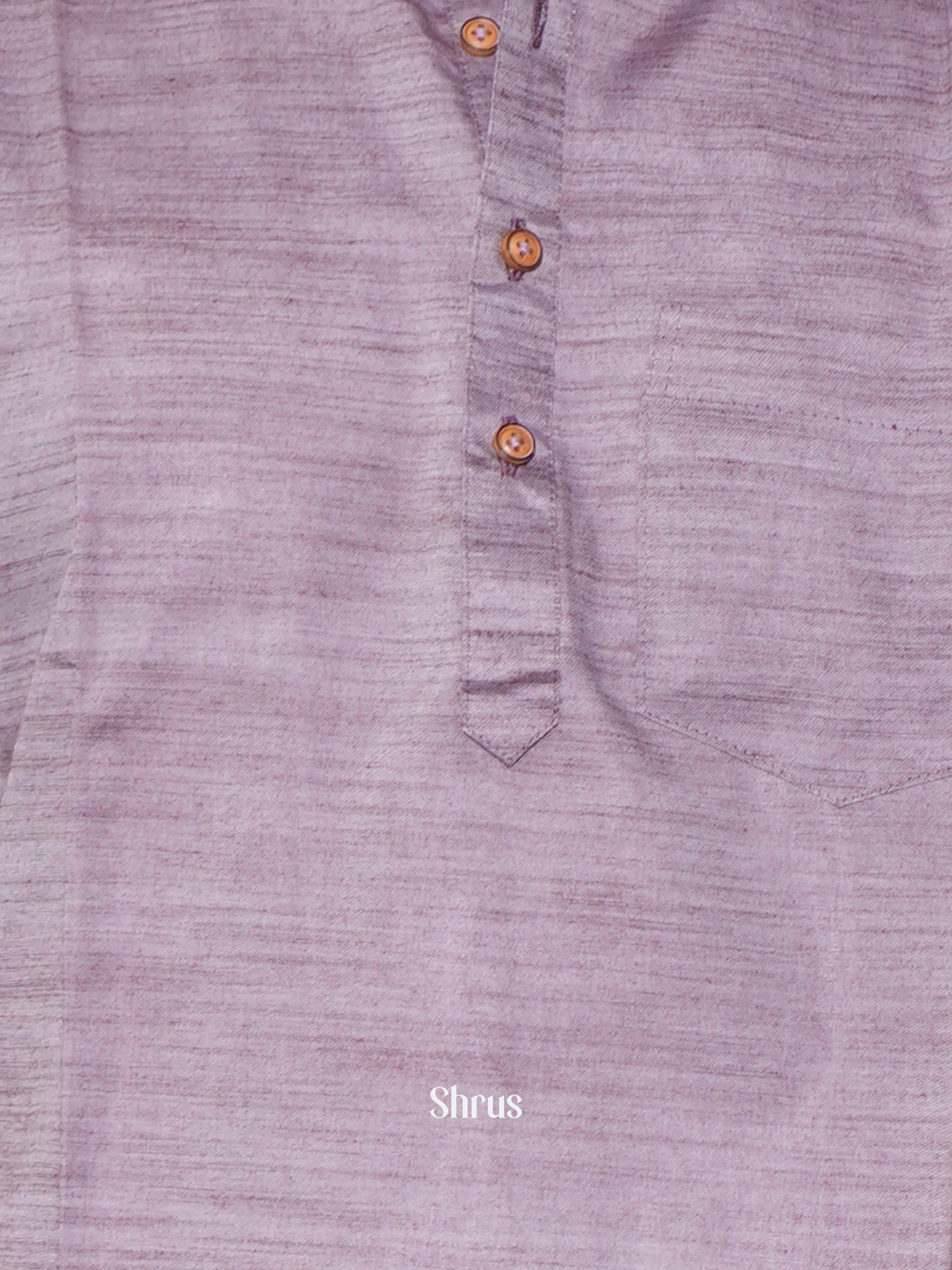 Purple - Readymade Mens Short Kurta - Shop on ShrusEternity.com