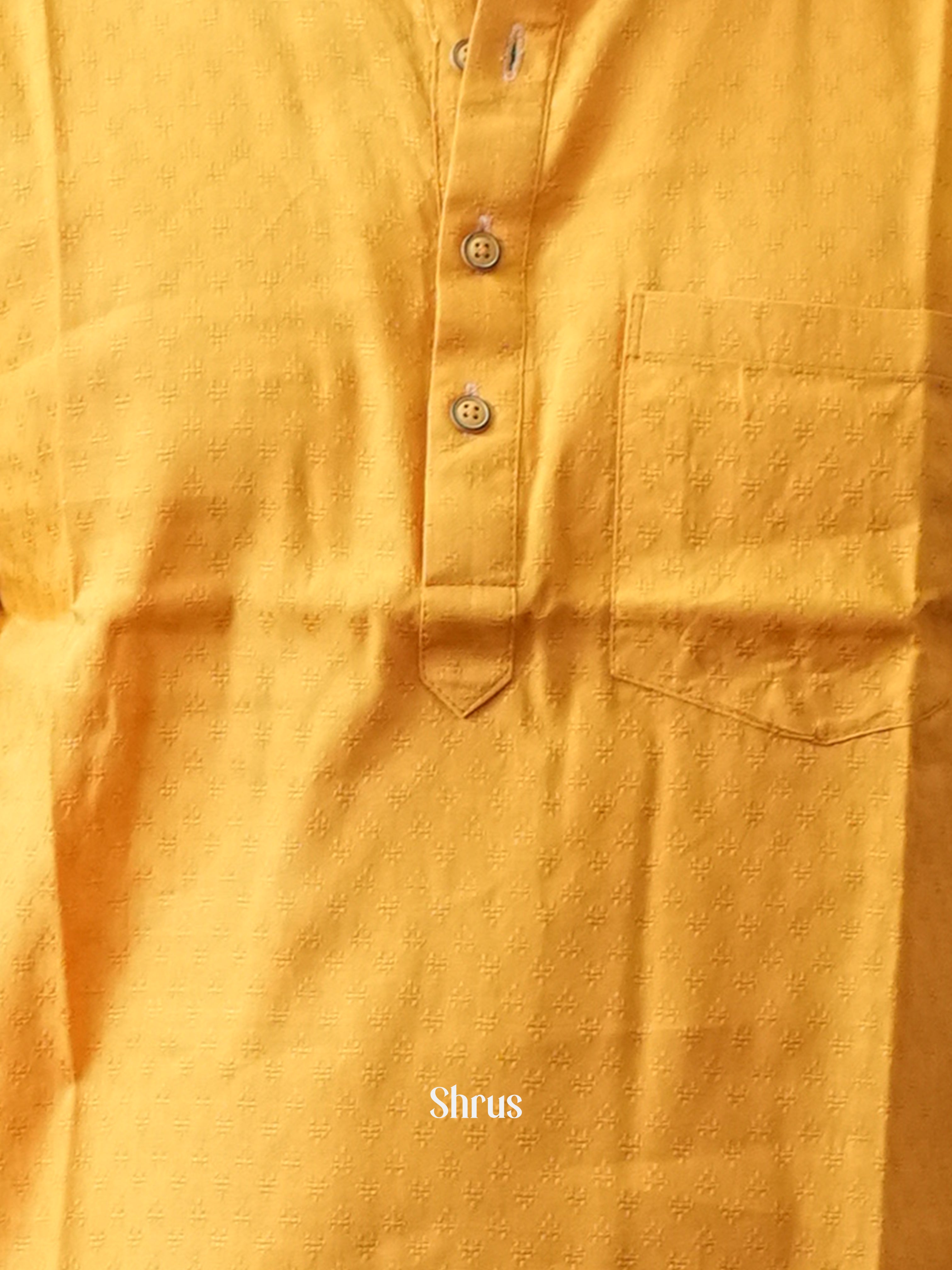 Mustard - Readymade Mens Kurta - Shop on ShrusEternity.com