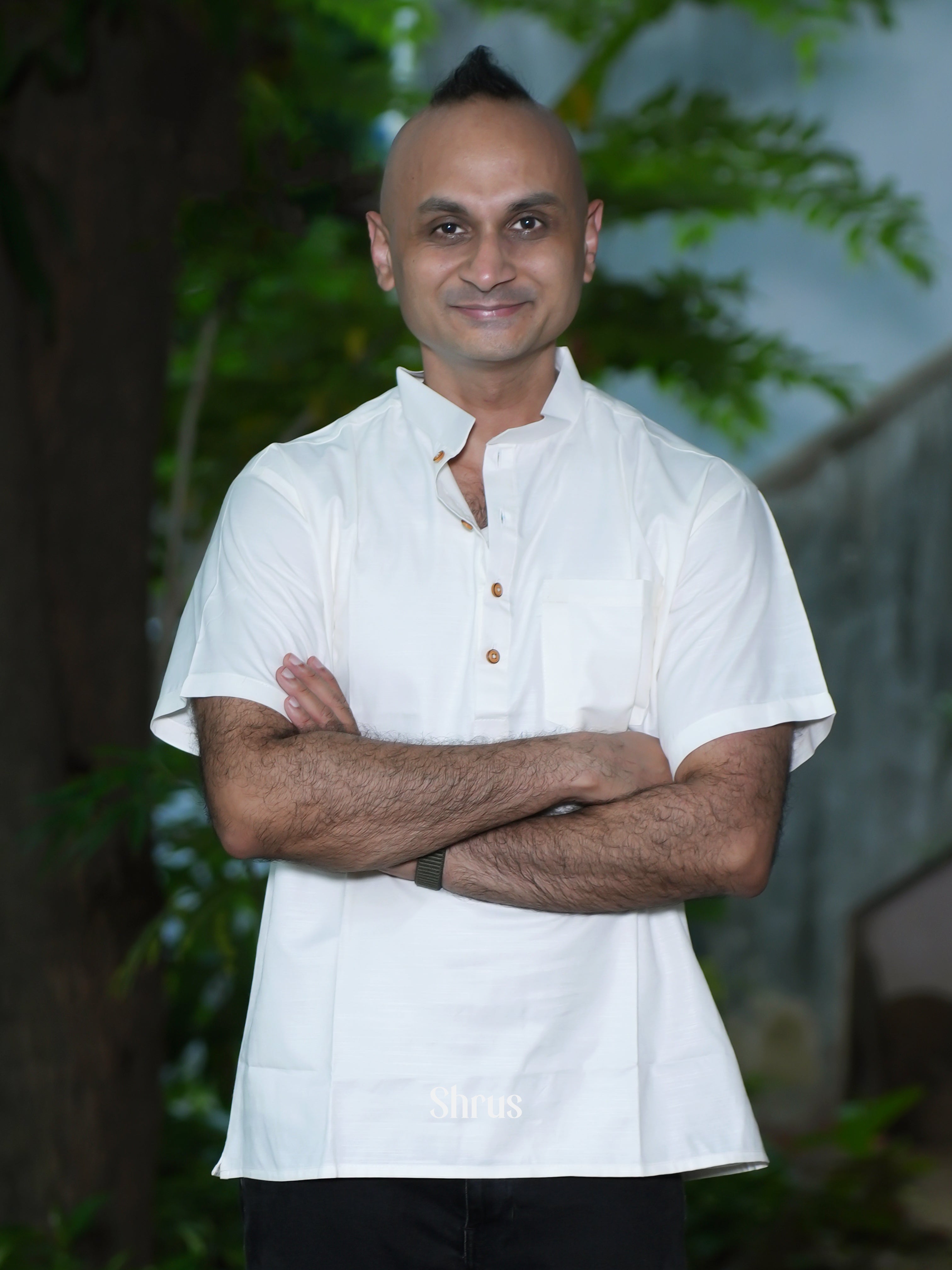 White - Readymade Mens Kurta - Shop on ShrusEternity.com