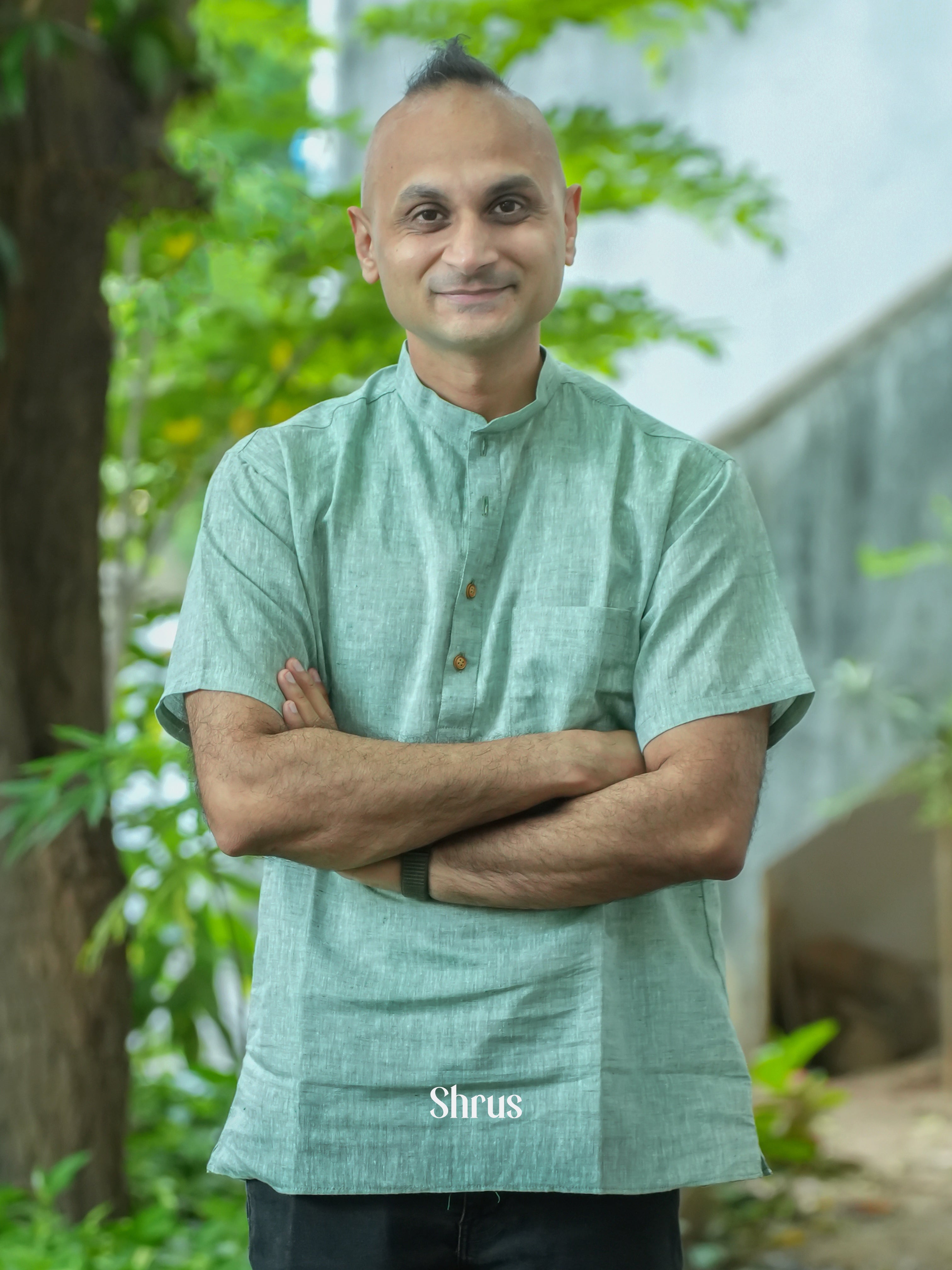 Green - Readymade Mens Kurta - Shop on ShrusEternity.com