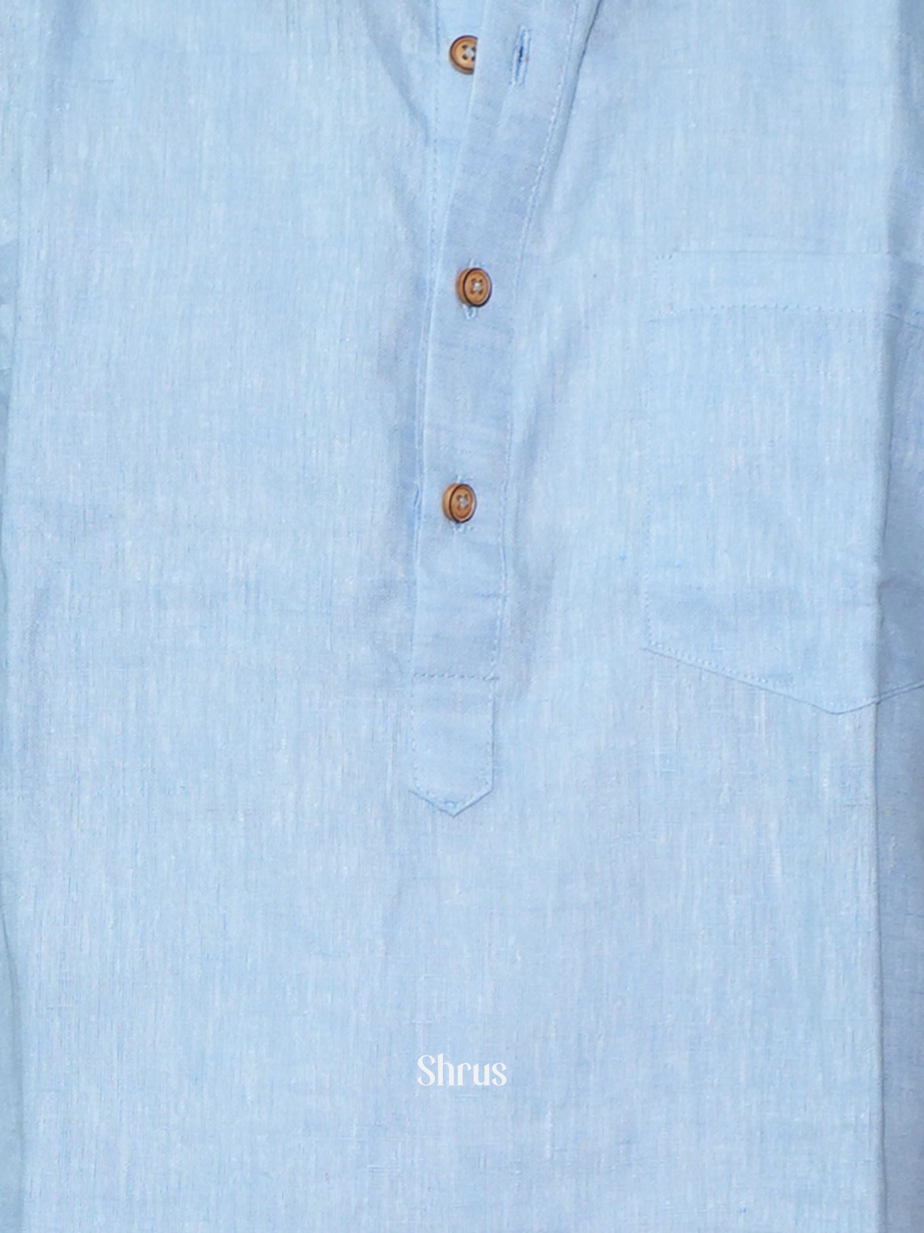 Blue - Readymade Mens Kurta - Shop on ShrusEternity.com
