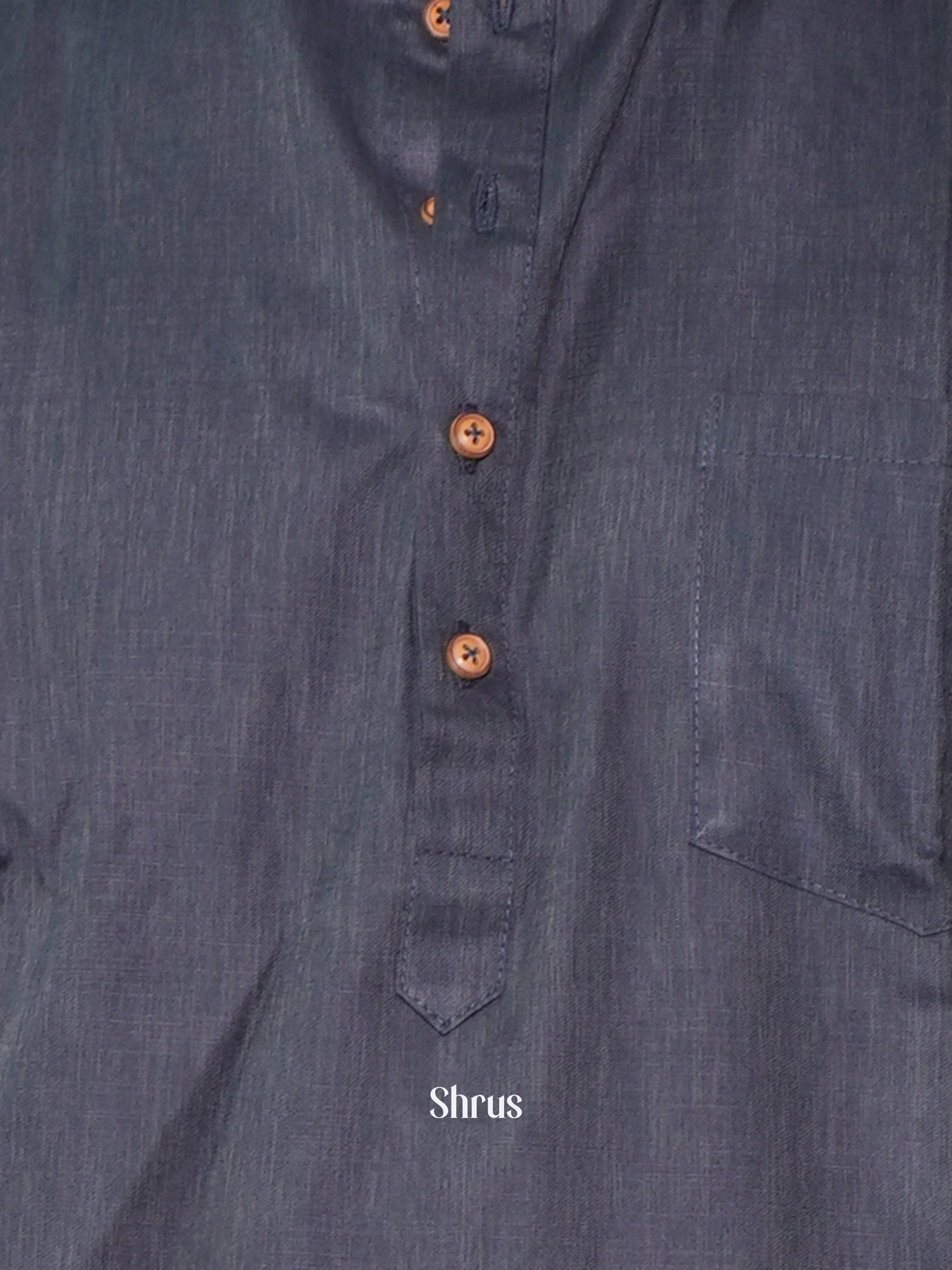 Grey - Readymade Mens Kurta - Shop on ShrusEternity.com