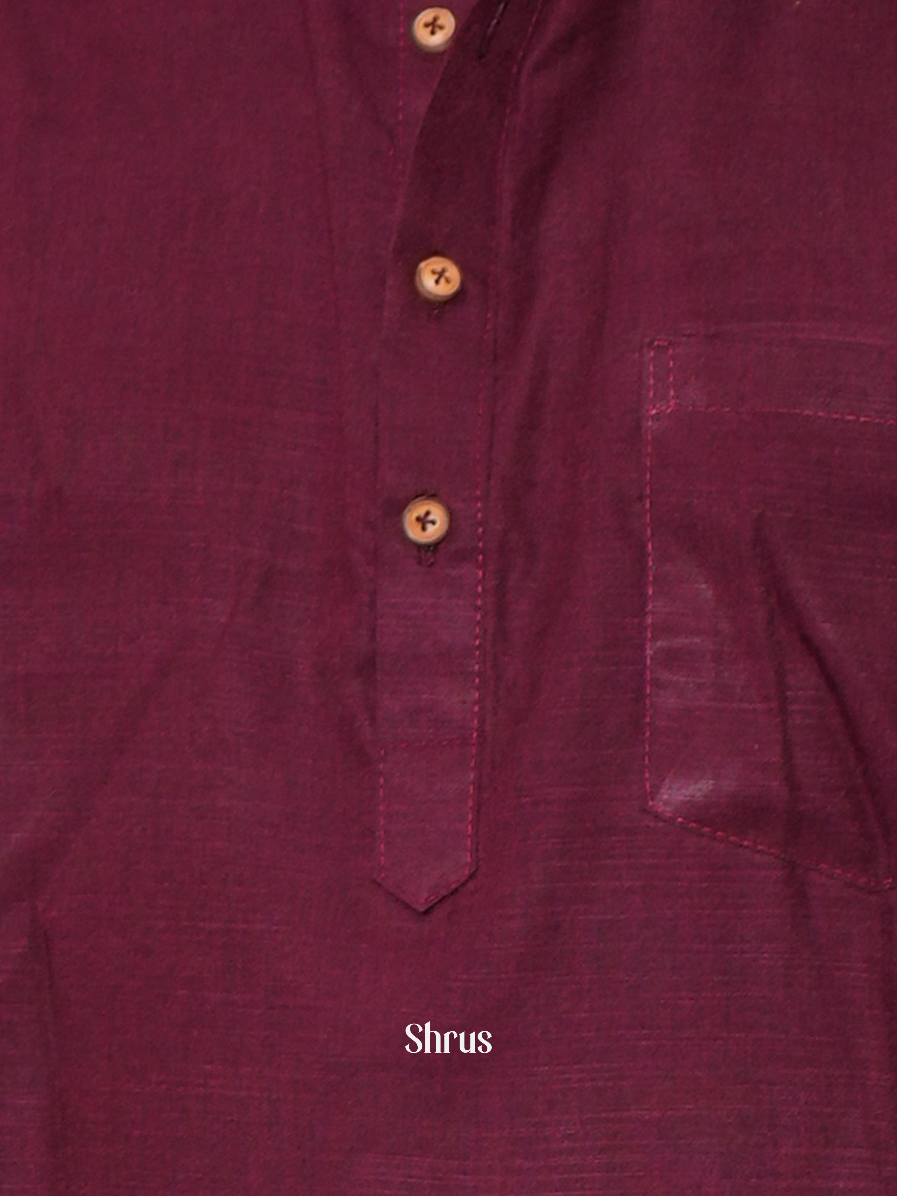 Maroon - Readymade Mens Kurta - Shop on ShrusEternity.com