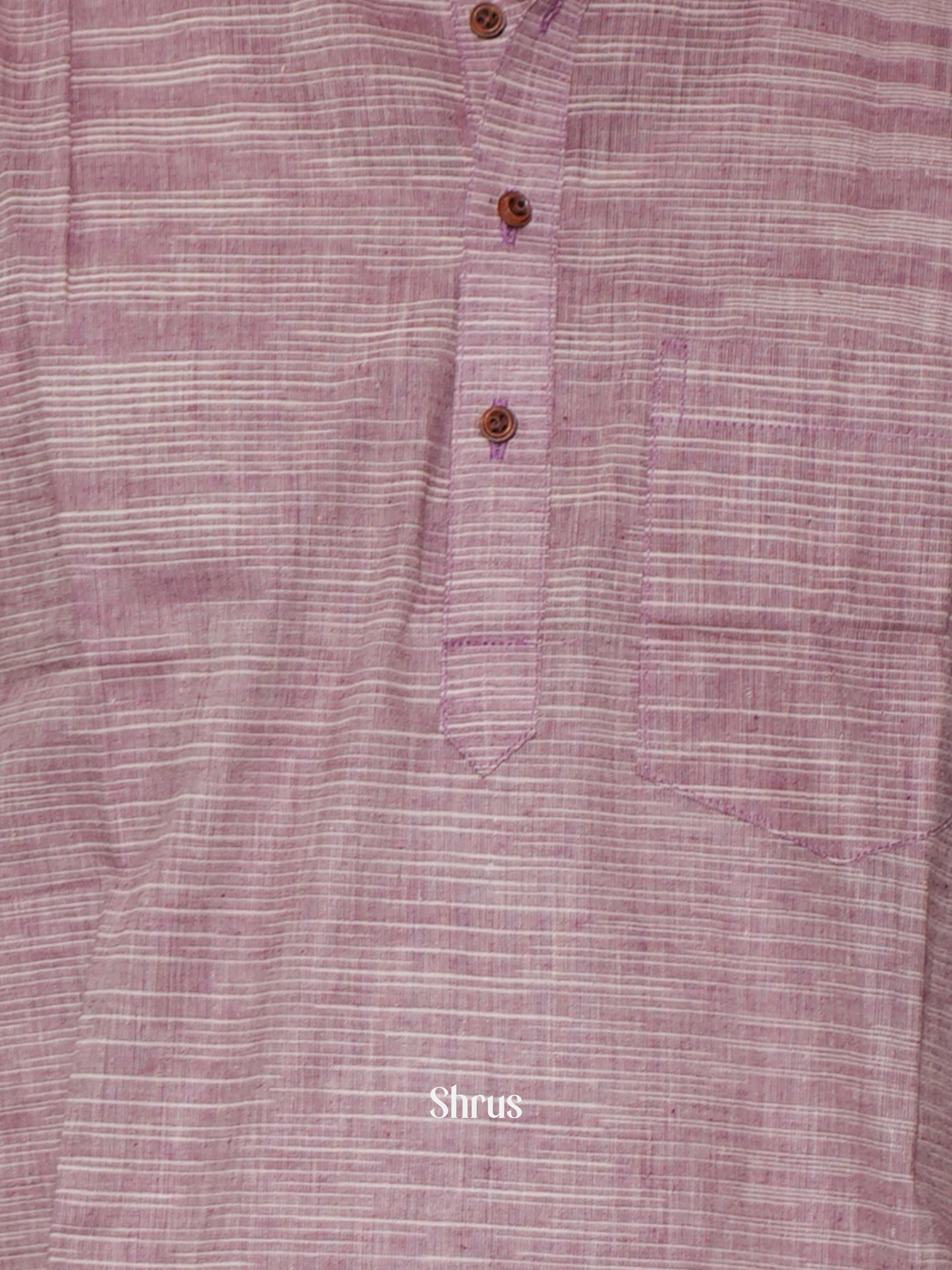 Dusty Pink - Readymade Mens Short Kurta - Shop on ShrusEternity.com