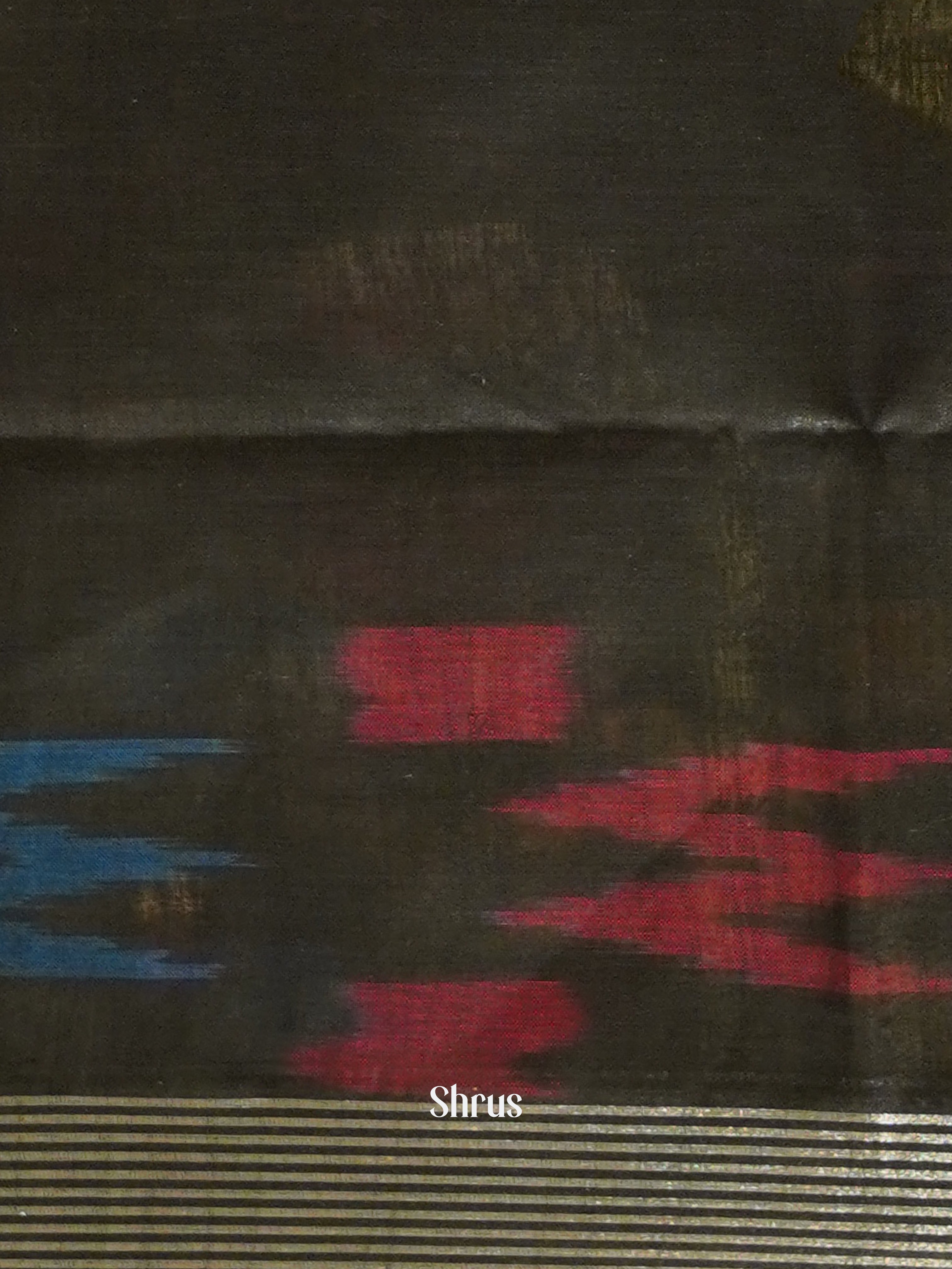 Blue & Black - Semi Ikkat Saree - Shop on ShrusEternity.com