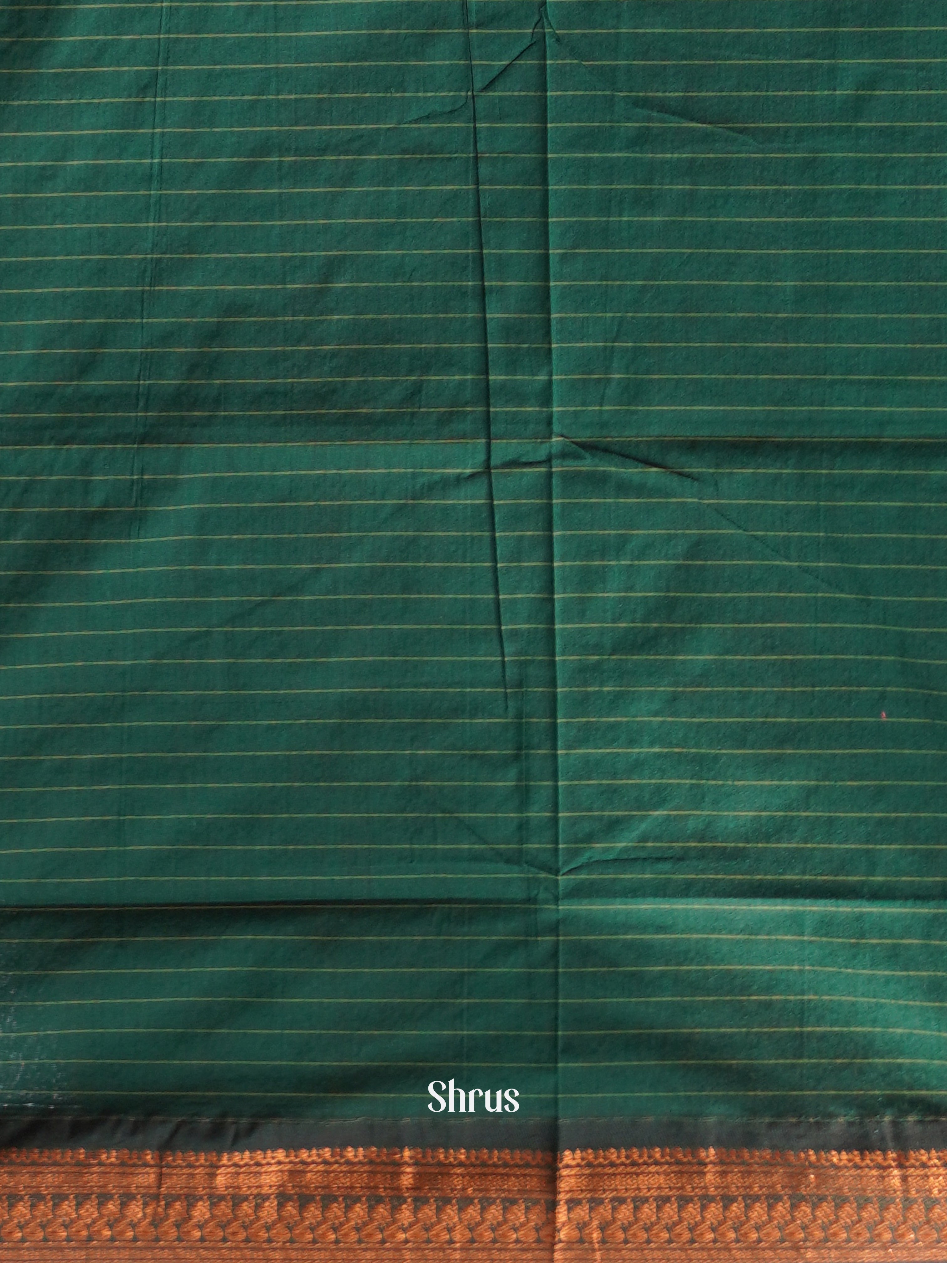 Red & Green - Kalyani Cotton Saree - Shop on ShrusEternity.com