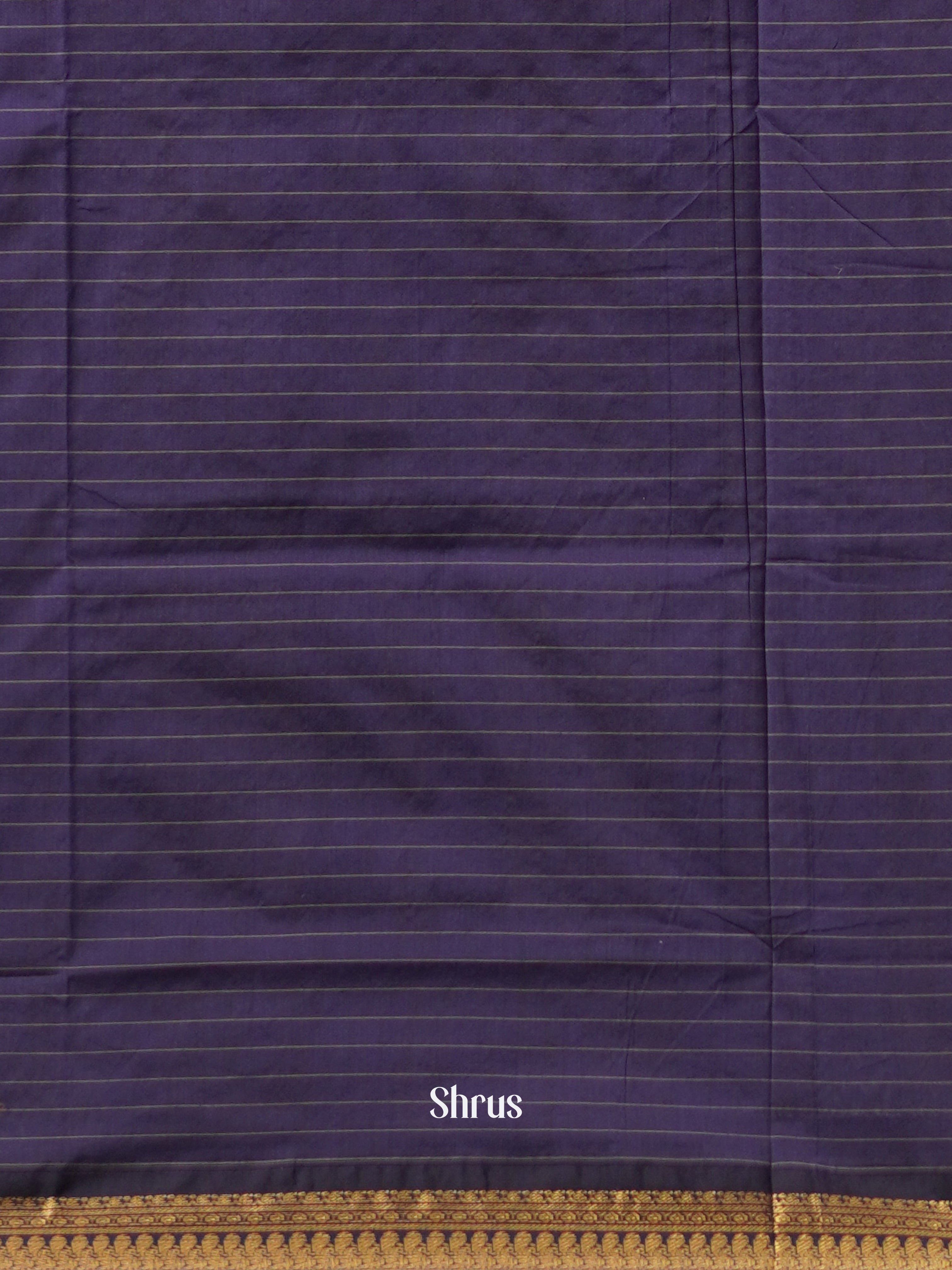 Brown & Violet- Kalyani Cotton Saree - Shop on ShrusEternity.com