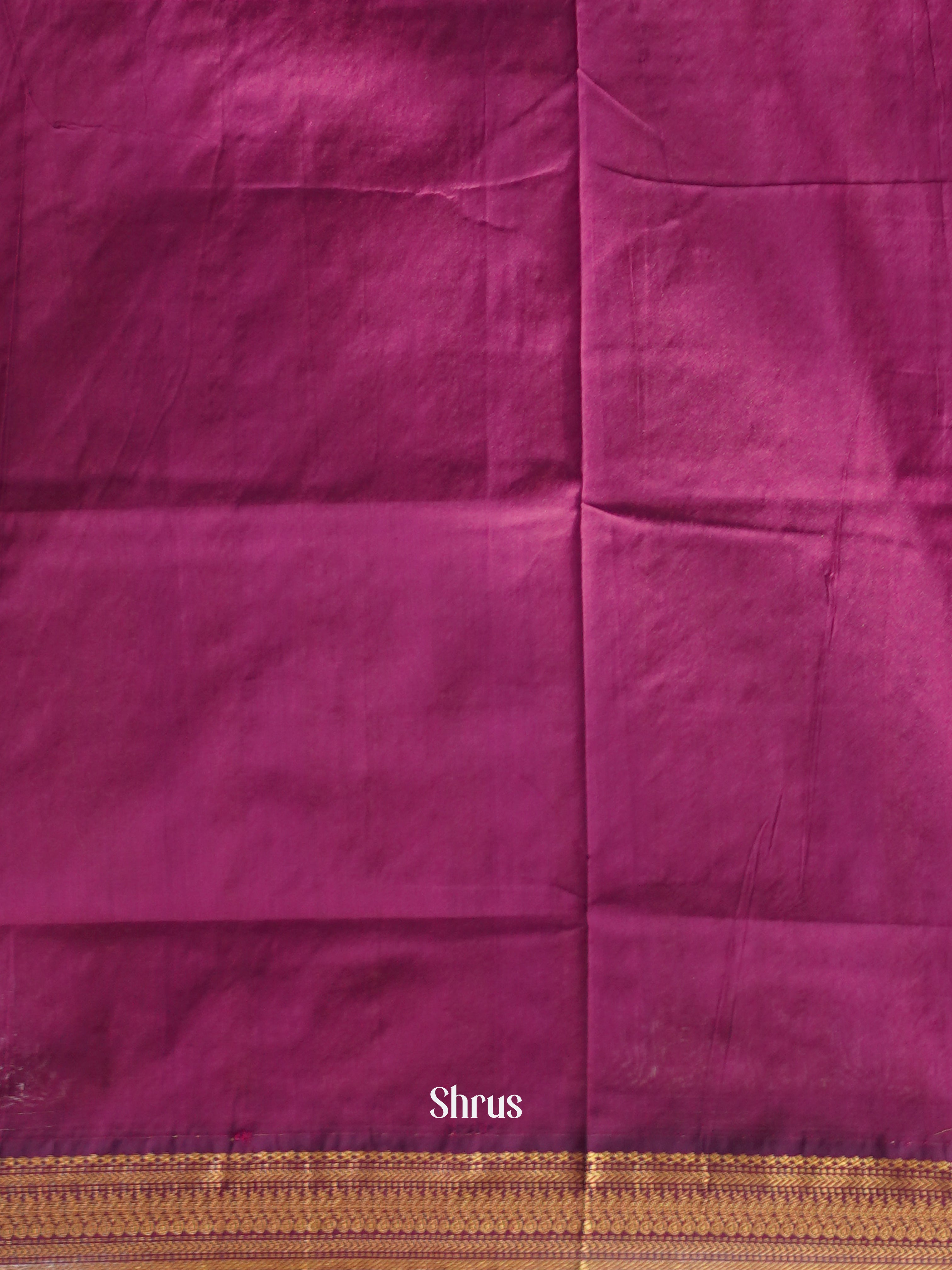 Beige & Purple - Kalyani Cotton Saree - Shop on ShrusEternity.com