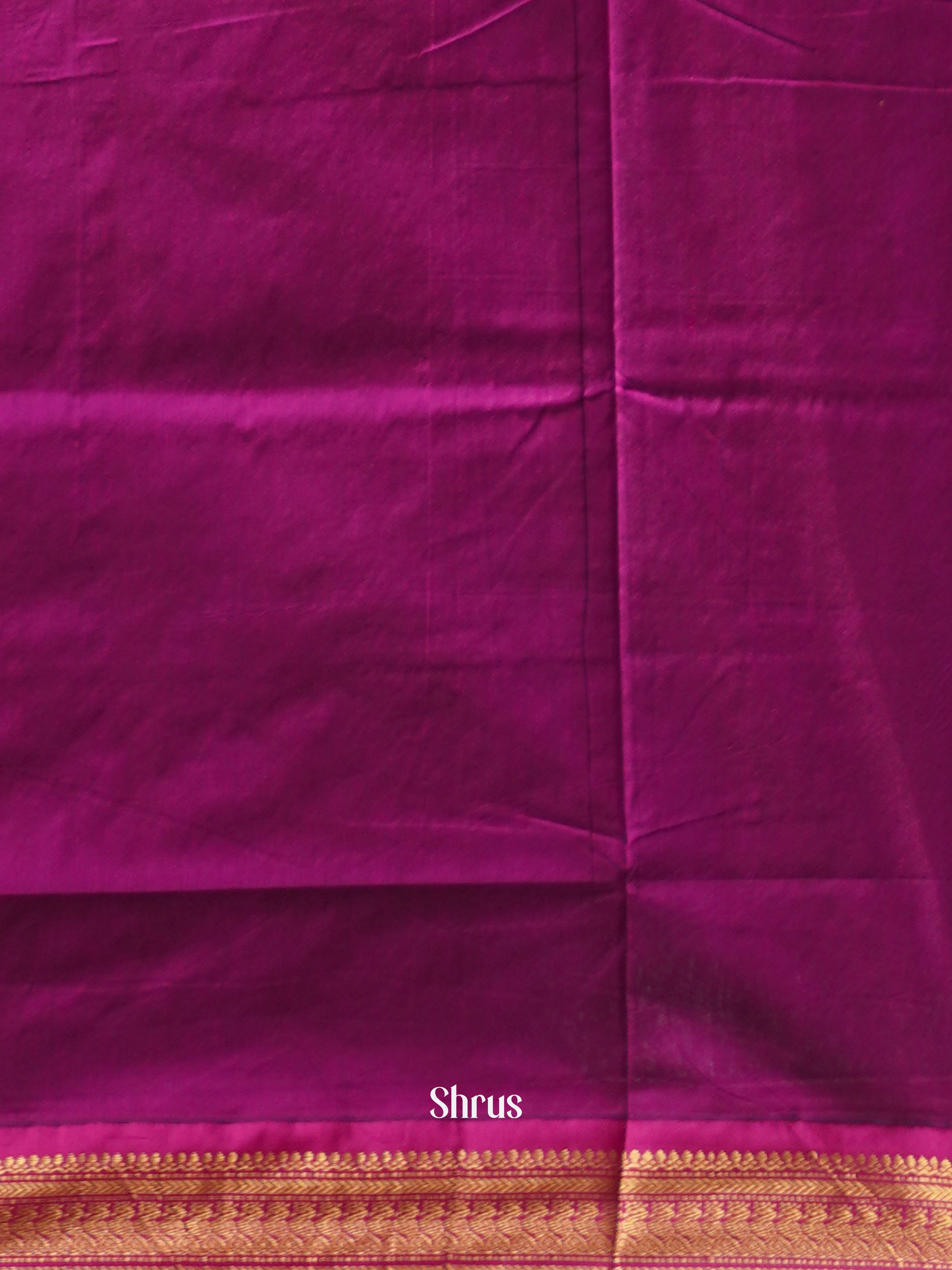 Green & Purple- Kalyani Cotton Saree - Shop on ShrusEternity.com