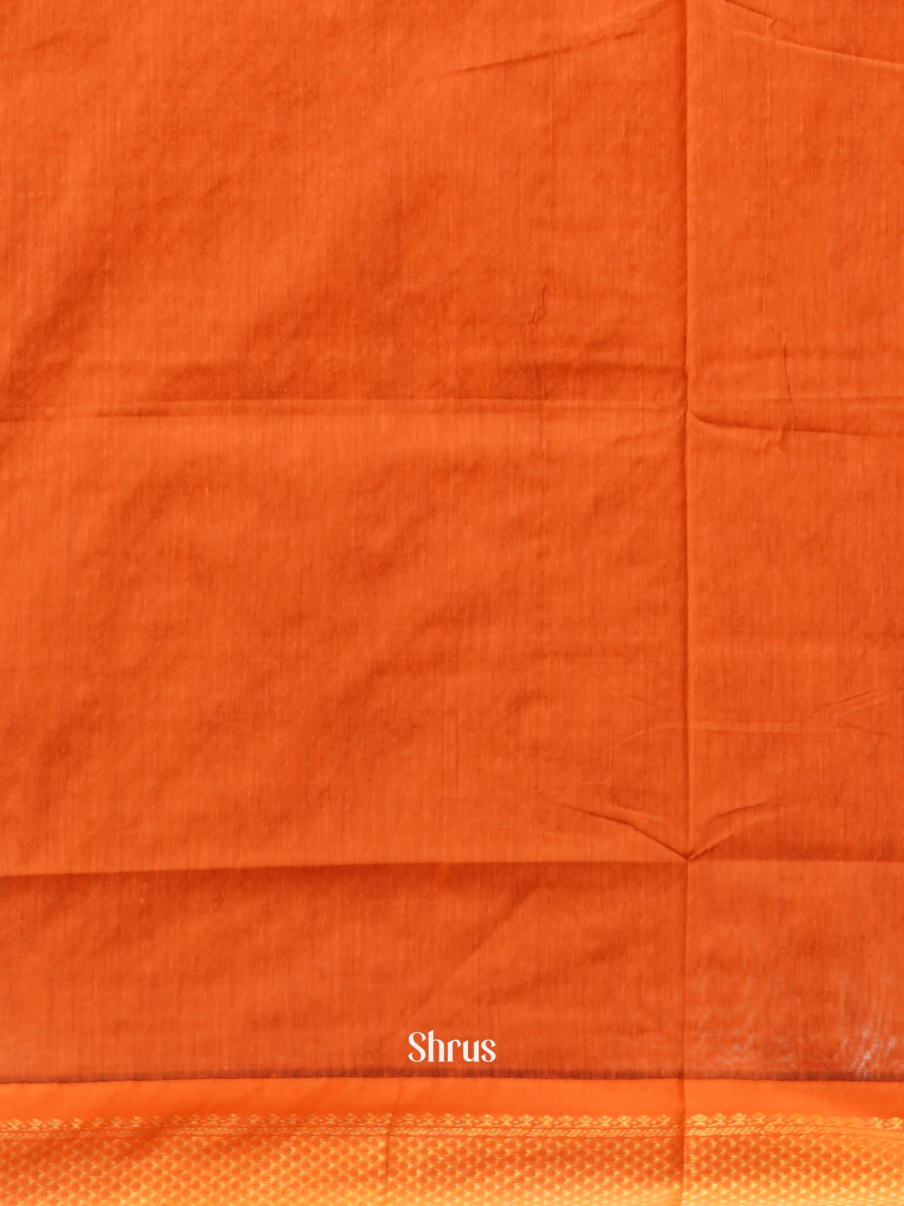 Blue & Orange - Kalyani Cotton Saree - Shop on ShrusEternity.com