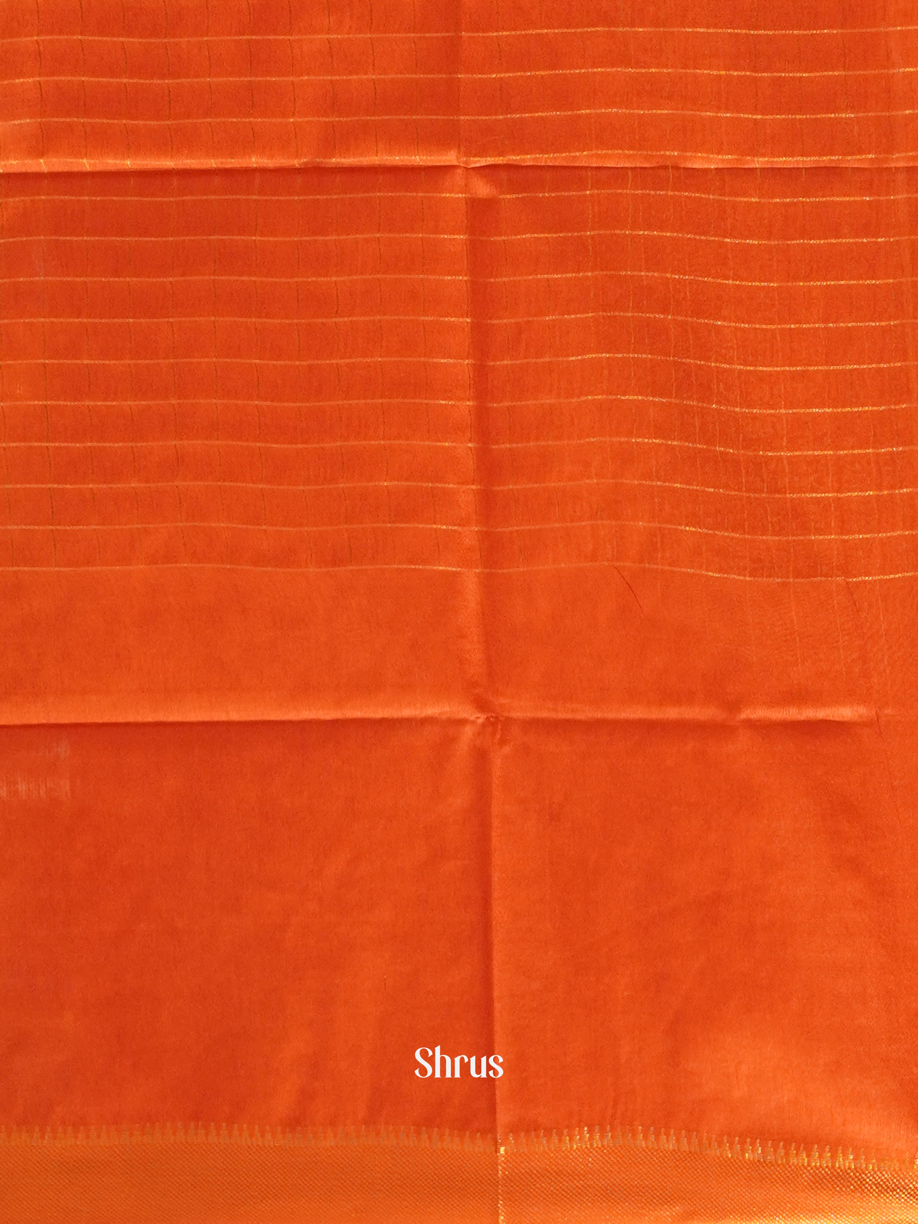 Cream & Orange - Shibori Saree - Shop on ShrusEternity.com