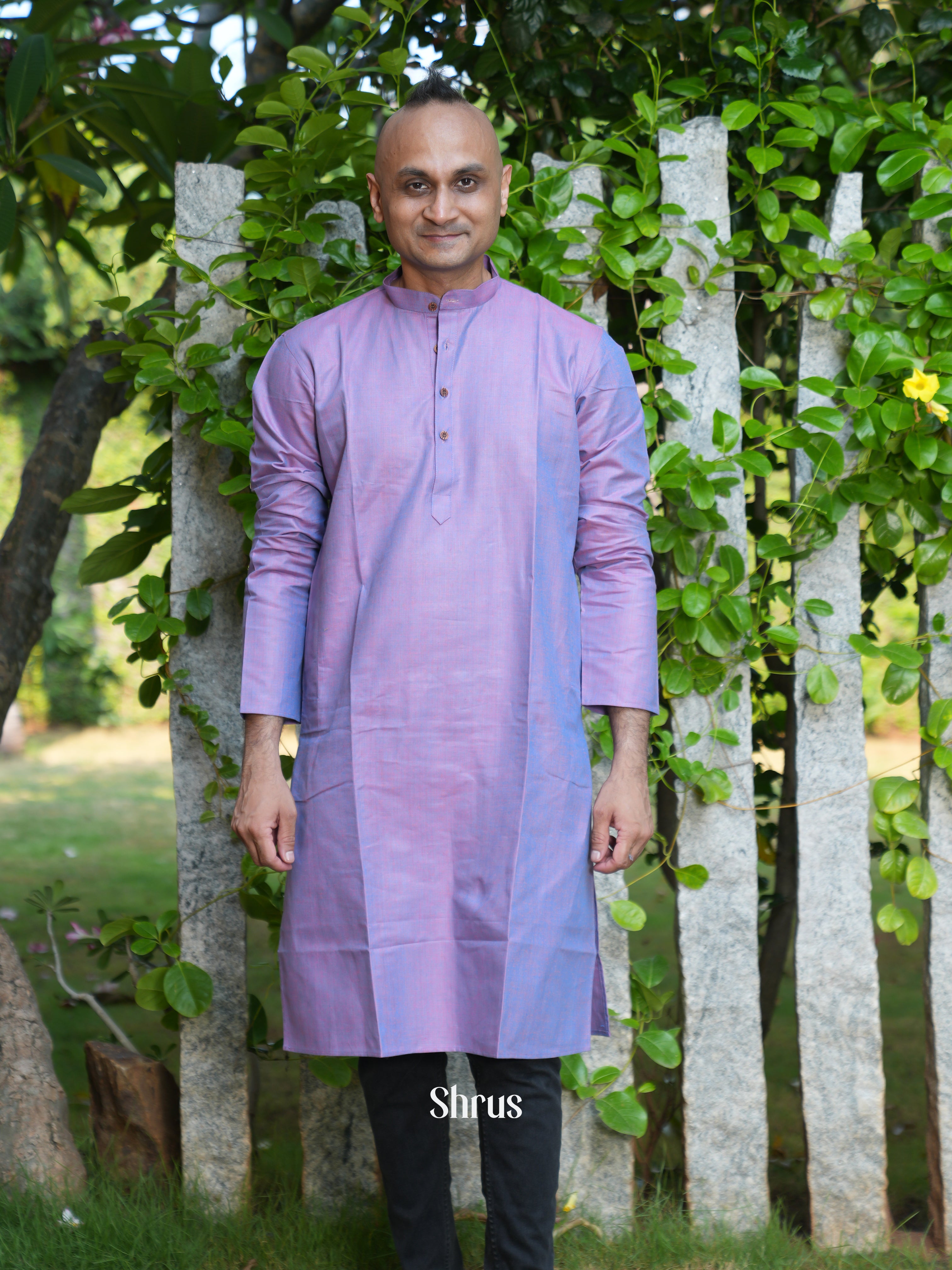Purple - Readymade Mens Kurta - Shop on ShrusEternity.com