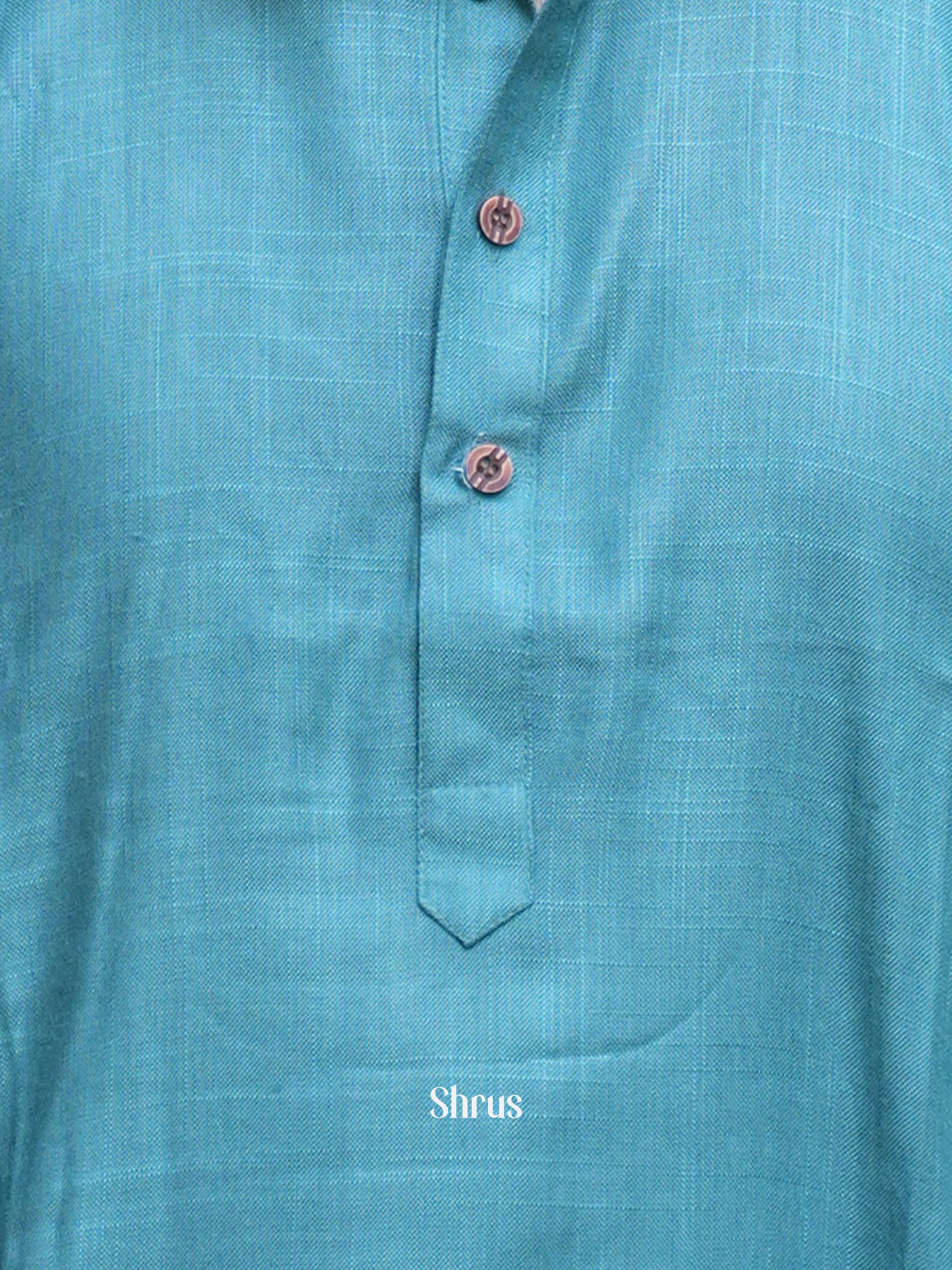 Blue - Readymade Mens Kurta - Shop on ShrusEternity.com