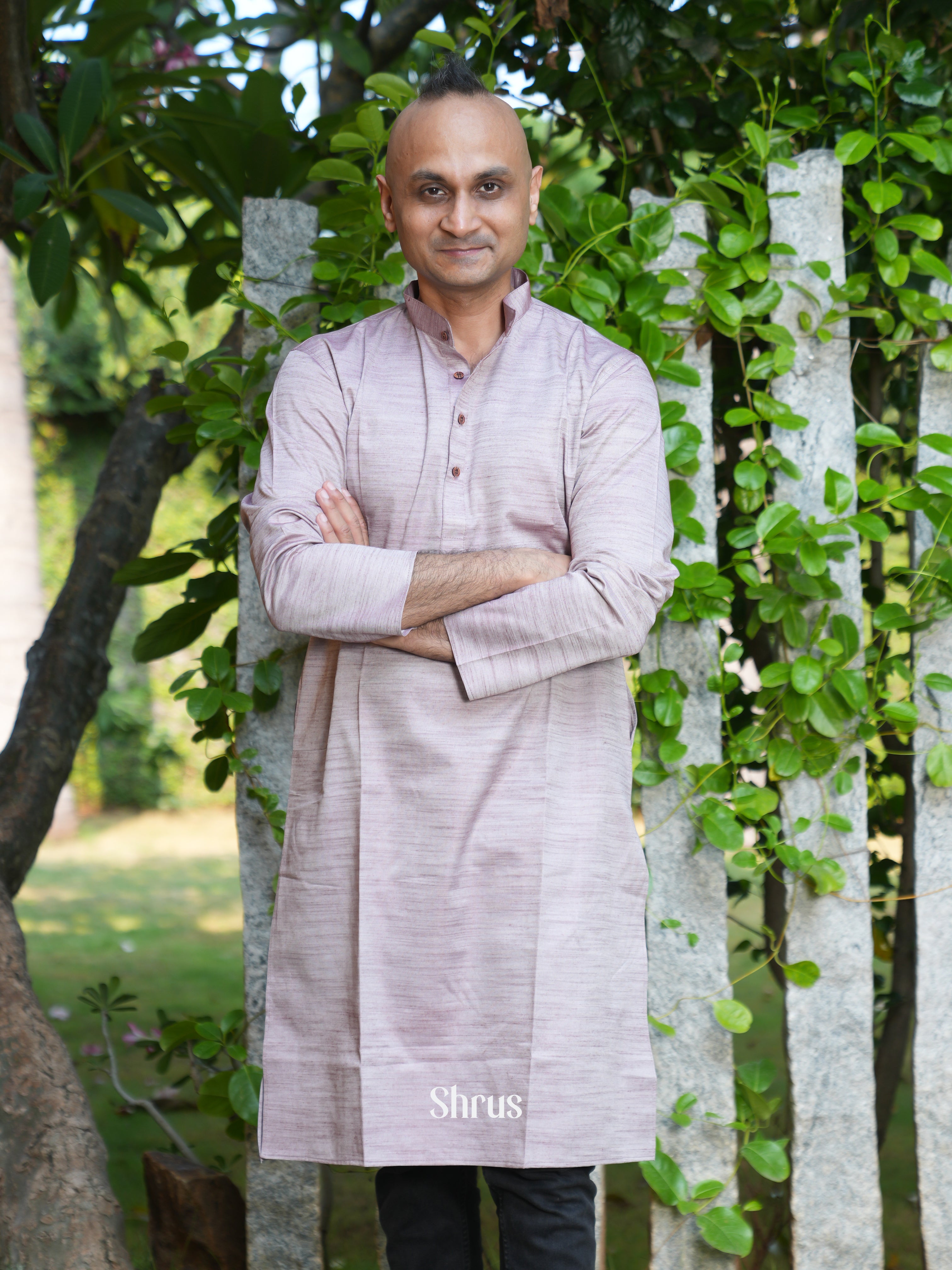 Dusty Pink - Readymade Mens Kurta - Shop on ShrusEternity.com