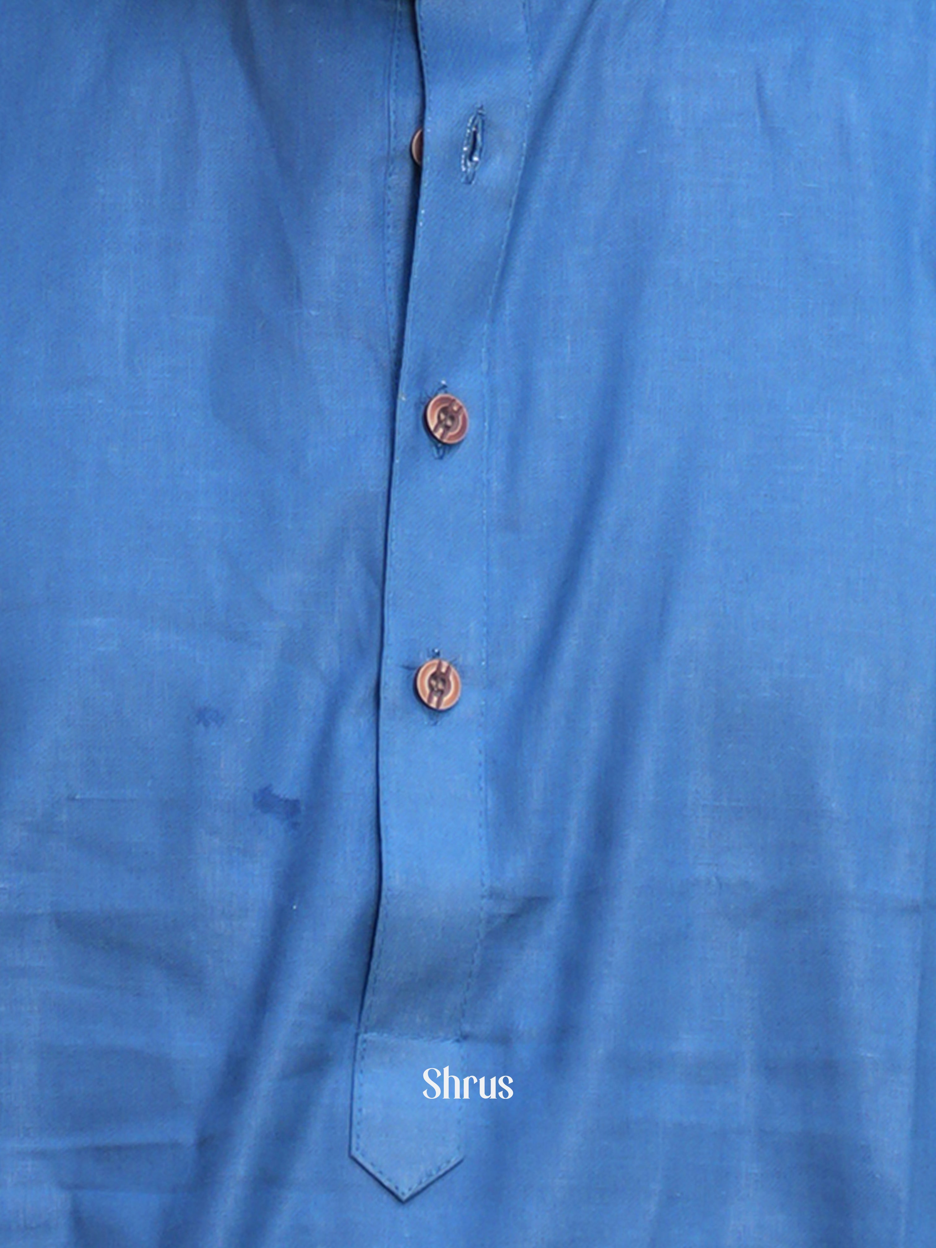 Blue - Readymade Mens Kurta - Shop on ShrusEternity.com