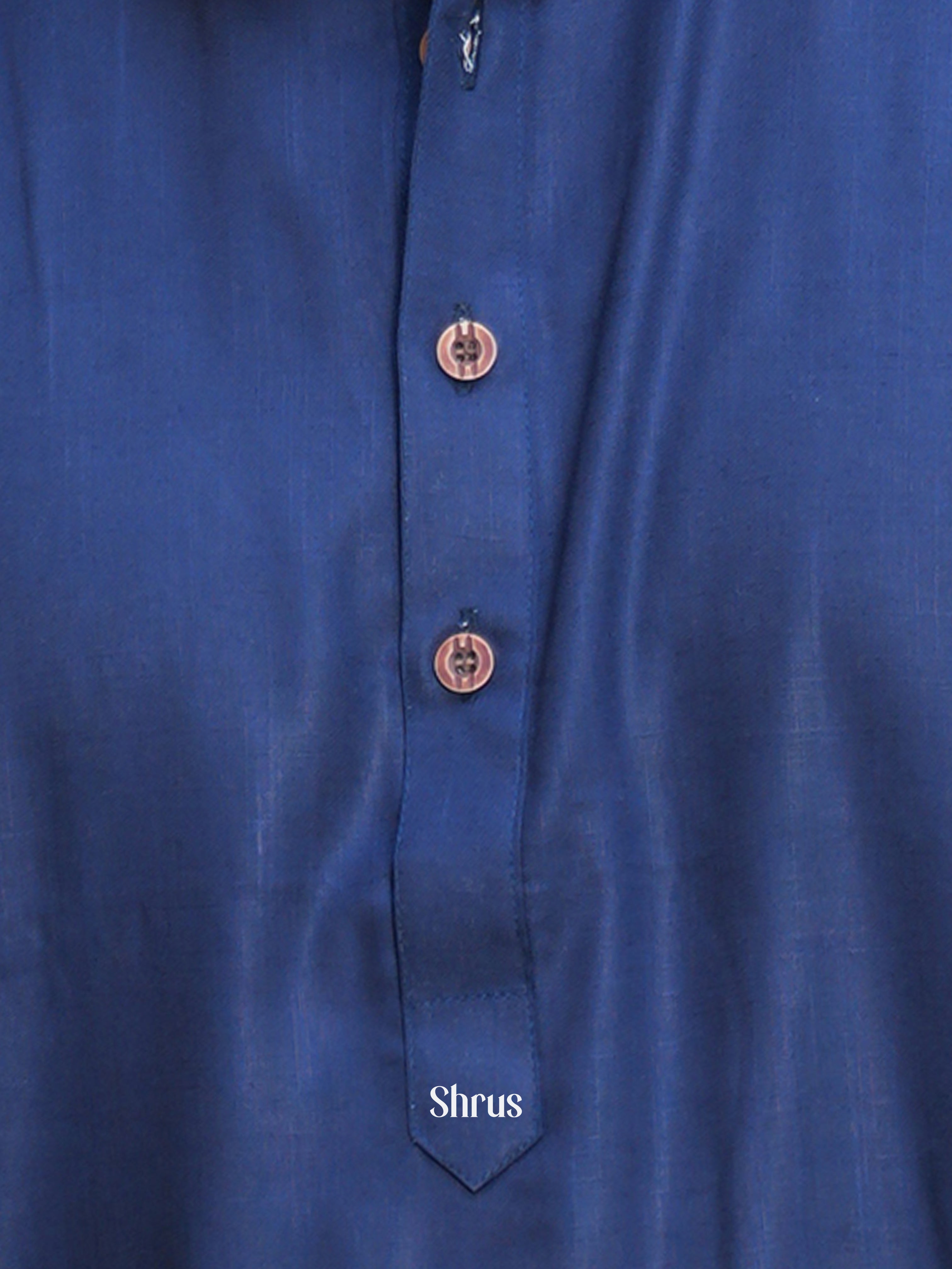 Blue - Readymade Mens Kurta - Shop on ShrusEternity.com