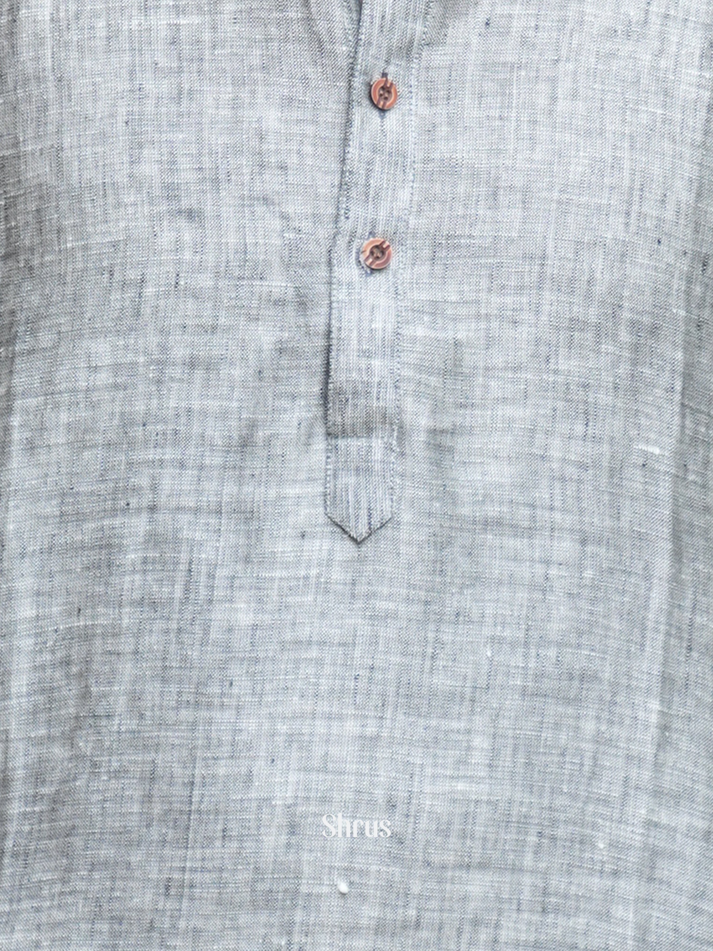 Grey - Readymade Mens Kurta - Shop on ShrusEternity.com