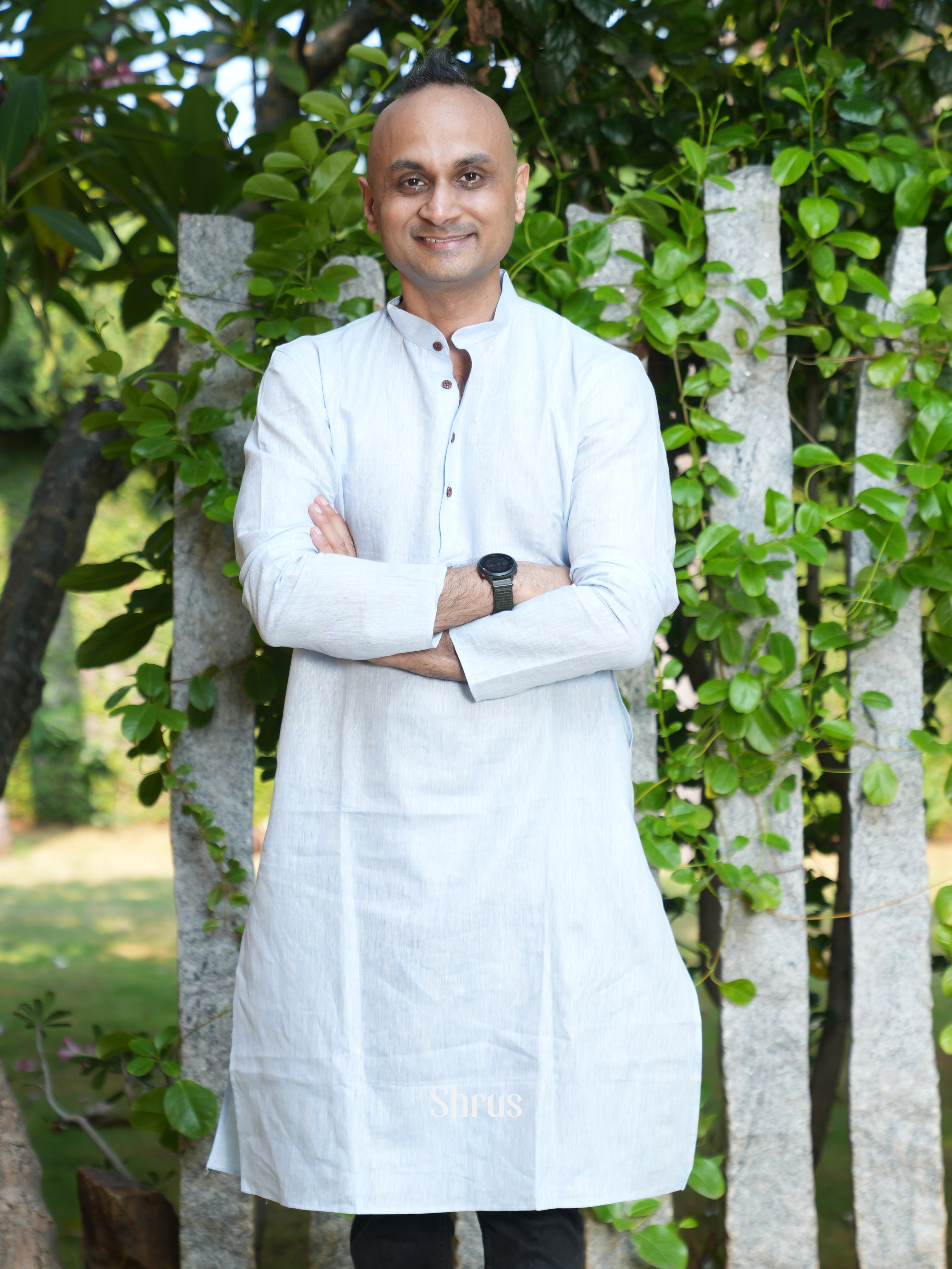 White - Readymade Mens Kurta - Shop on ShrusEternity.com