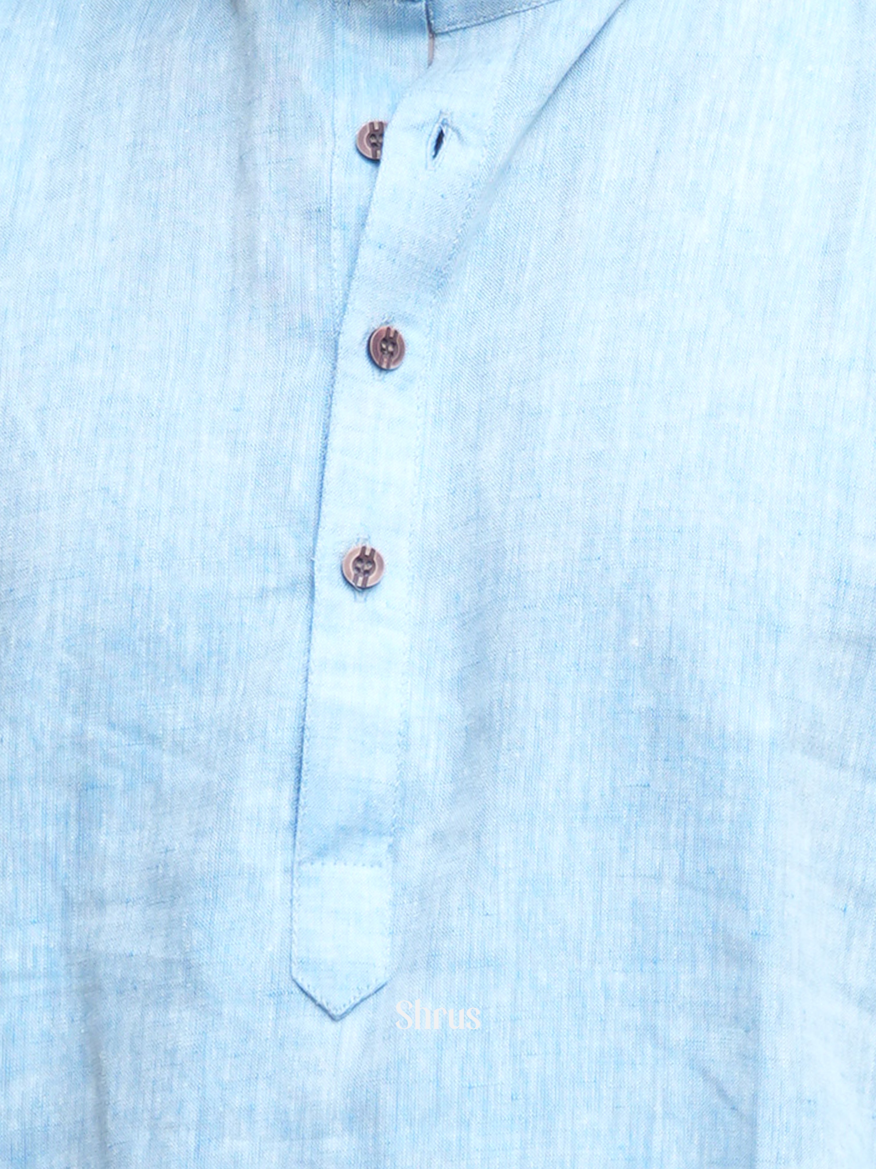 Light Blue - Readymade Menas Kurta - Shop on ShrusEternity.com