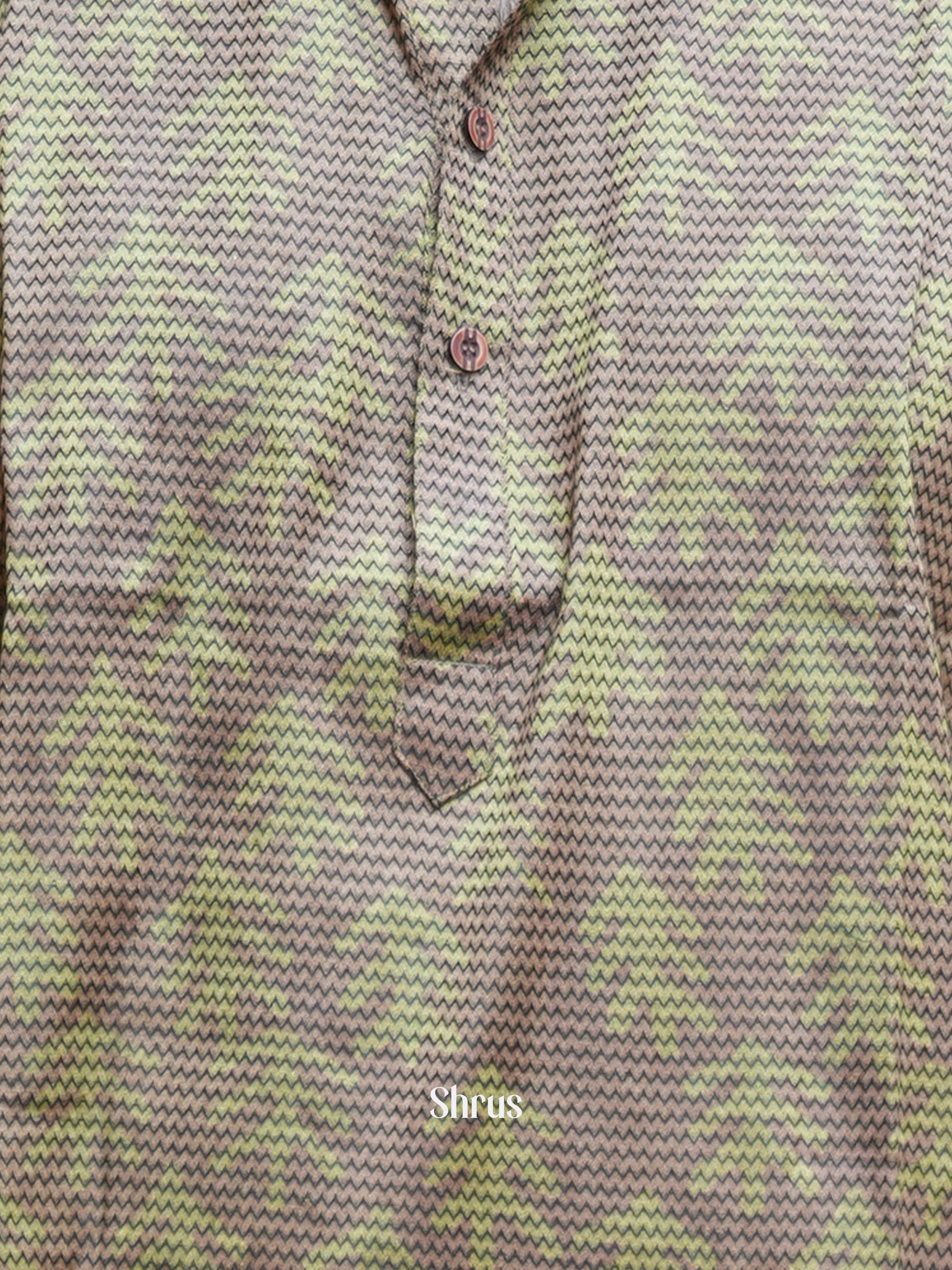 Brown - Readymade Mens Kurta - Shop on ShrusEternity.com