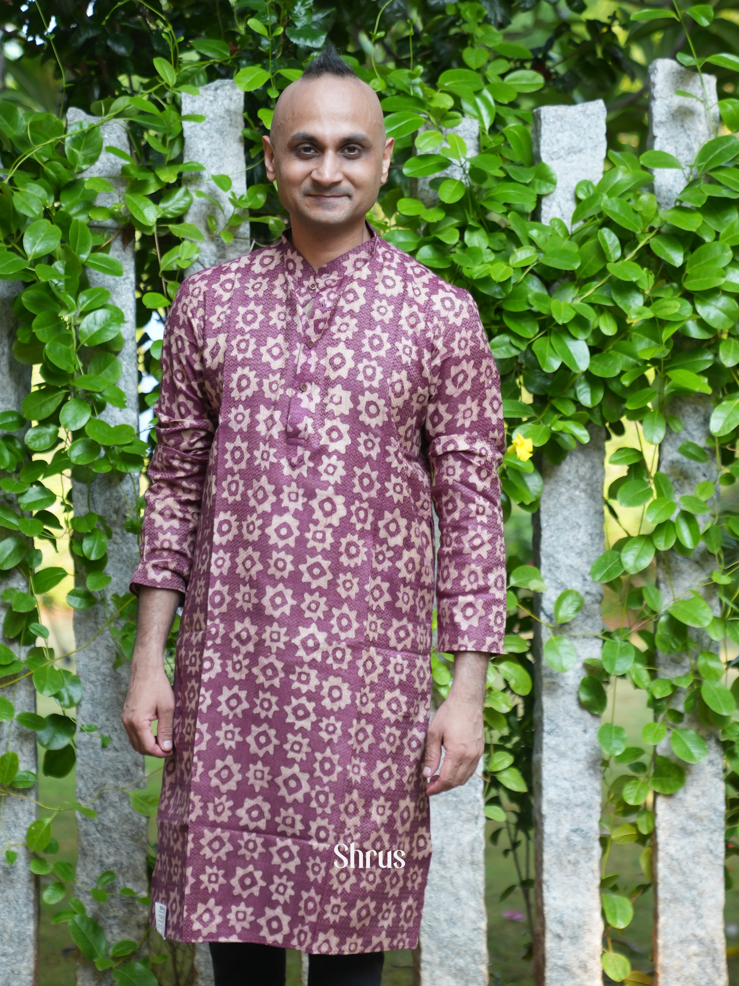 Purple - Readymade Mens Kurta - Shop on ShrusEternity.com