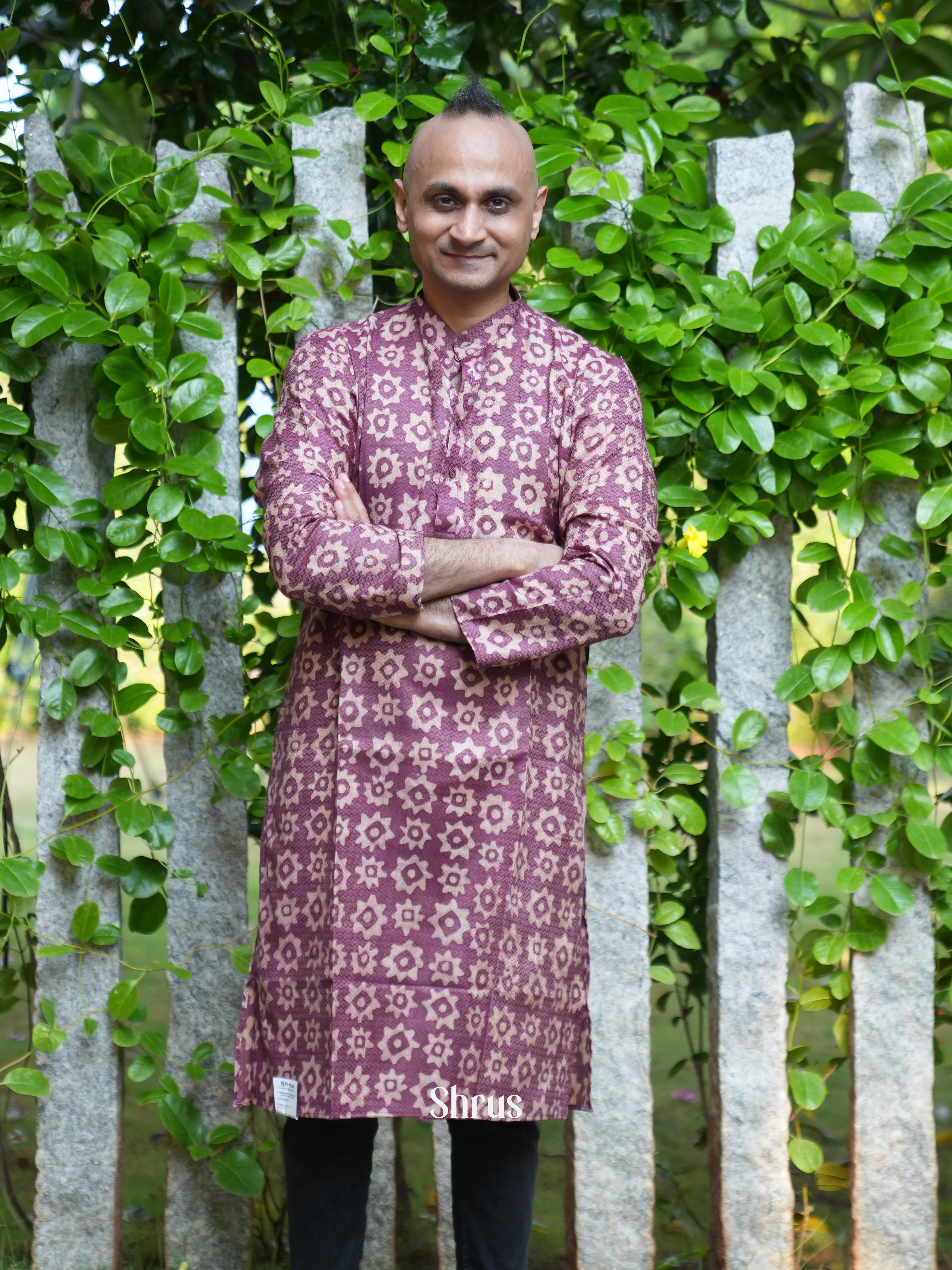 Purple - Readymade Mens Kurta - Shop on ShrusEternity.com