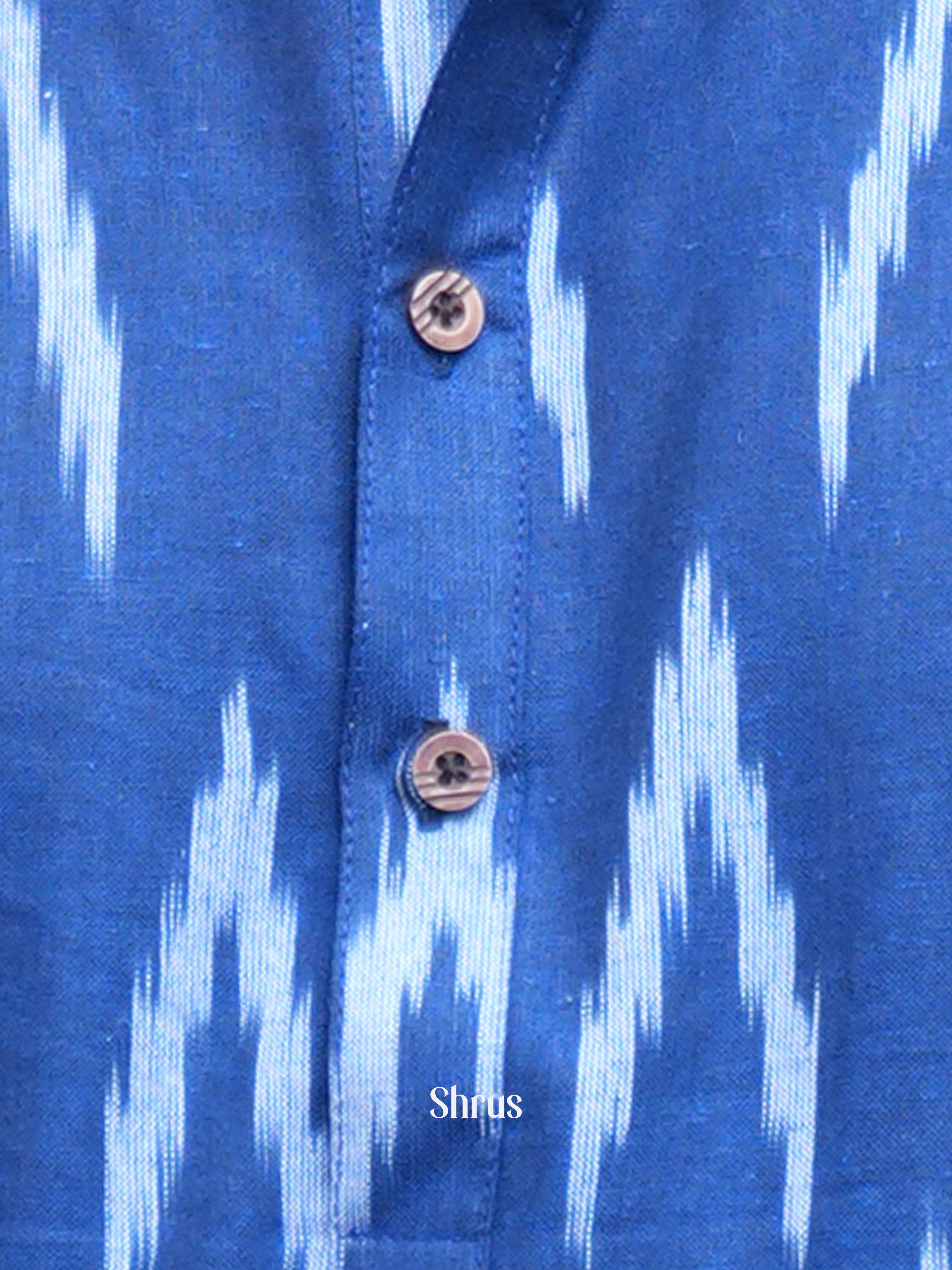 Blue - Readymade Mens Kurta - Shop on ShrusEternity.com