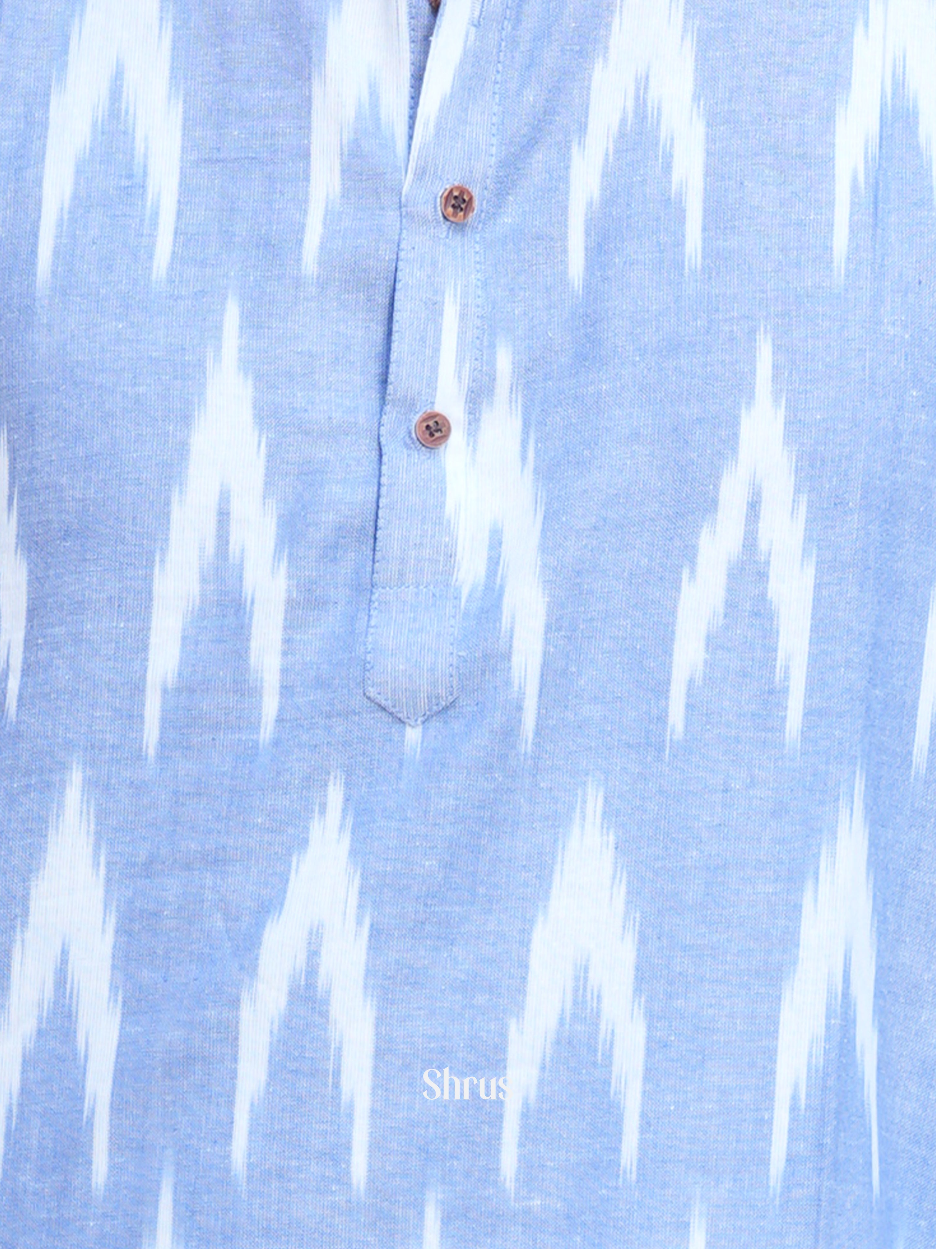 Blue - Readymade Mens Kurta - Shop on ShrusEternity.com