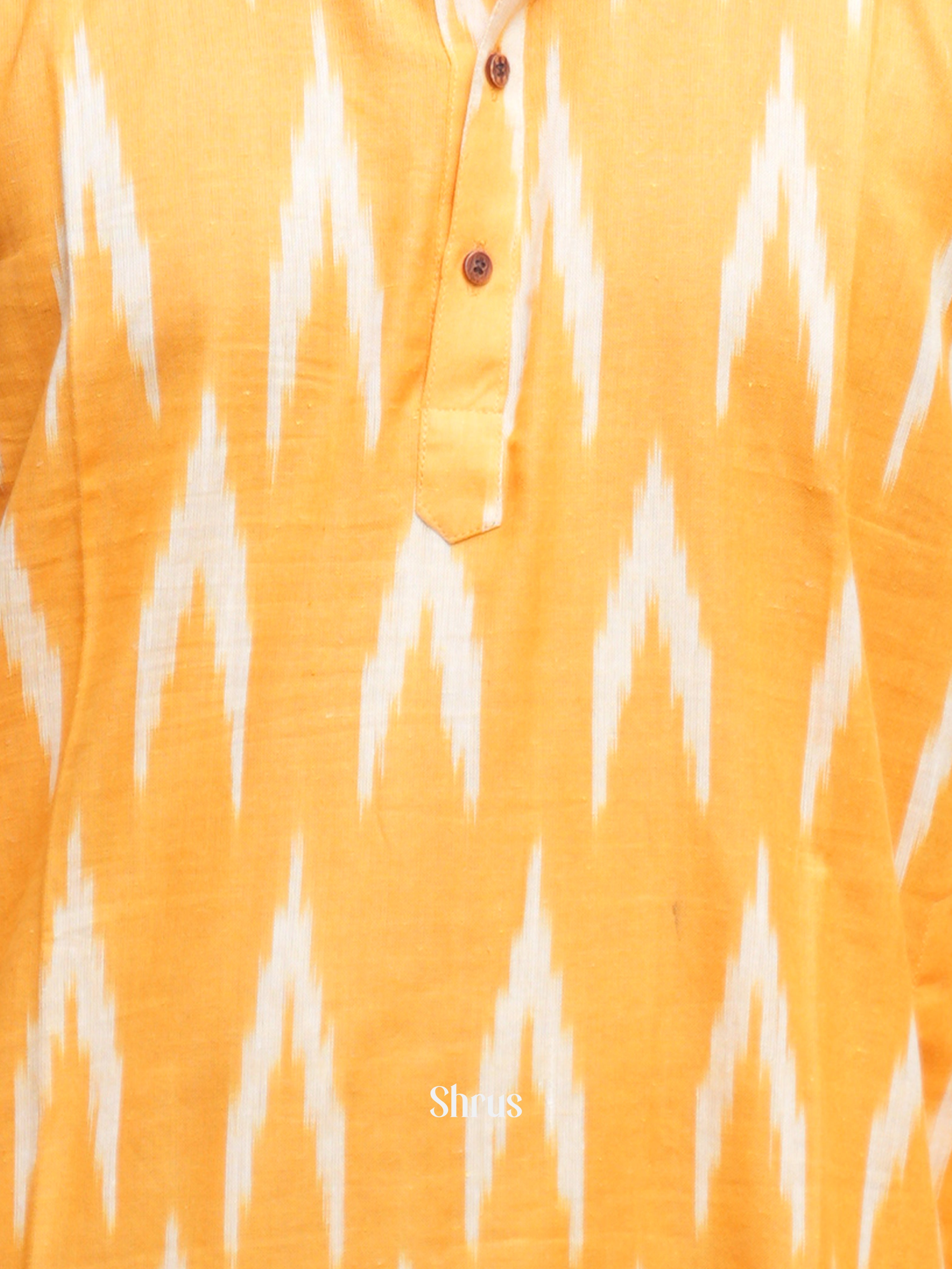Orange - Readymade Mens Kurta - Shop on ShrusEternity.com
