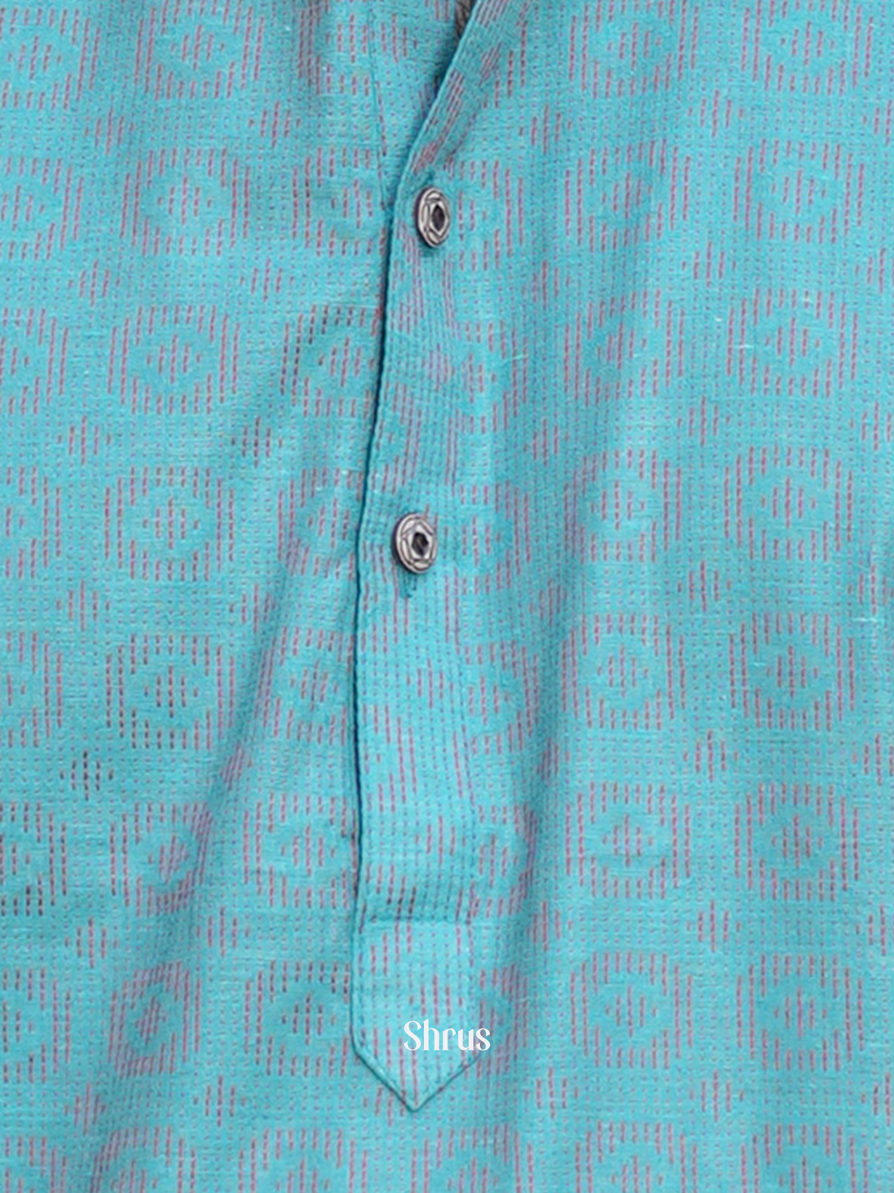Blue - Readymade Mens Kurta - Shop on ShrusEternity.com
