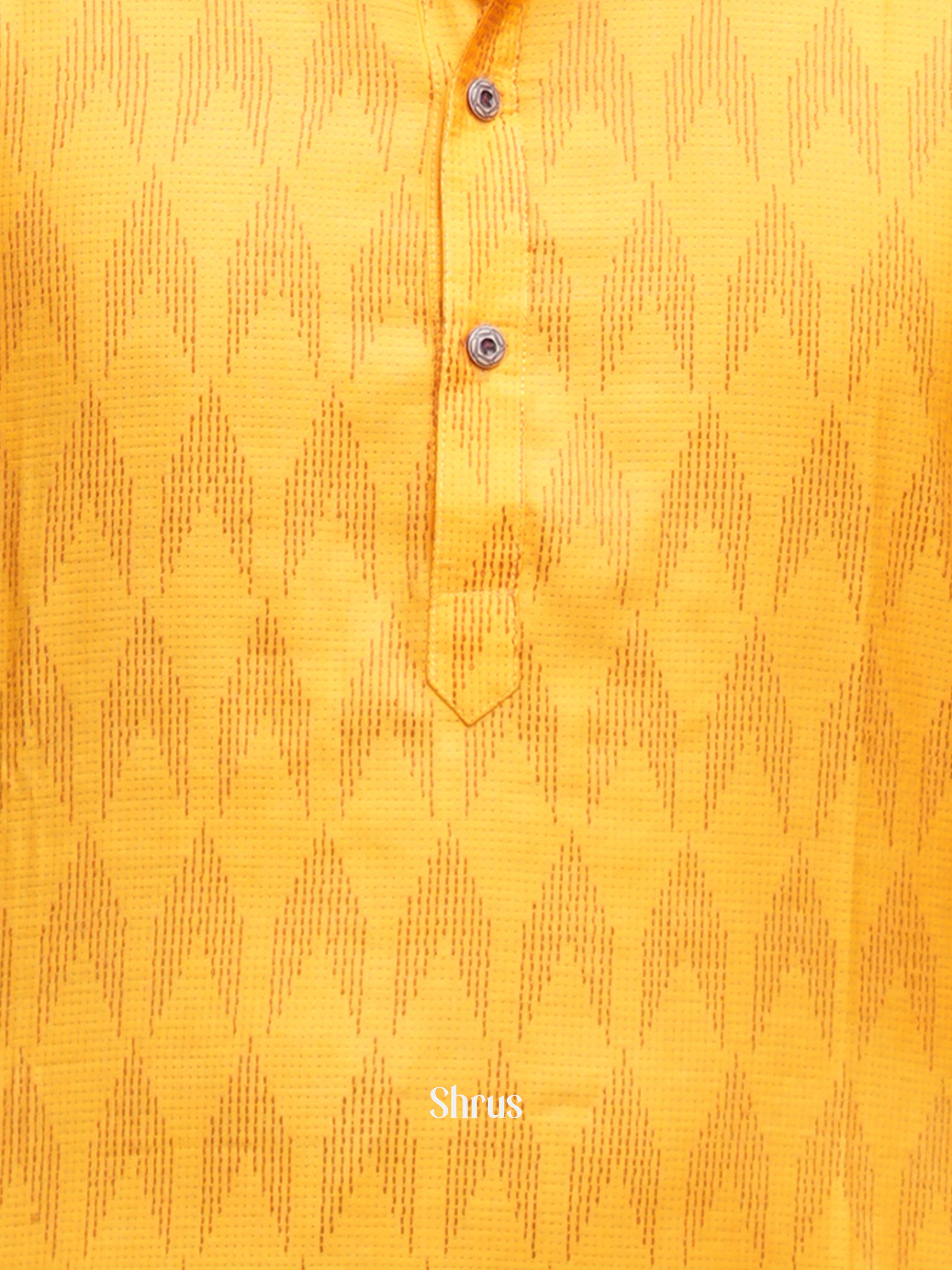 Yellow - Readymade Mens Kurta - Shop on ShrusEternity.com