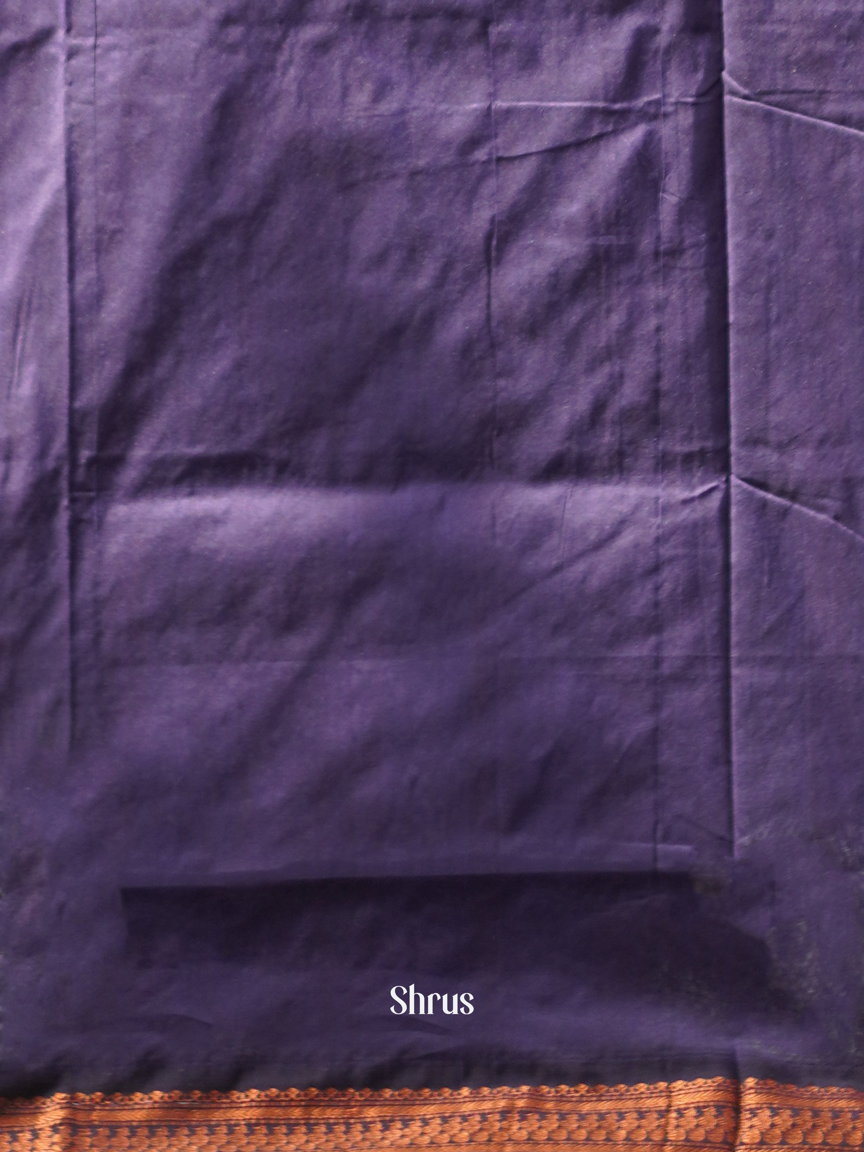 Grey & Purple - Kalyani Cotton Saree - Shop on ShrusEternity.com