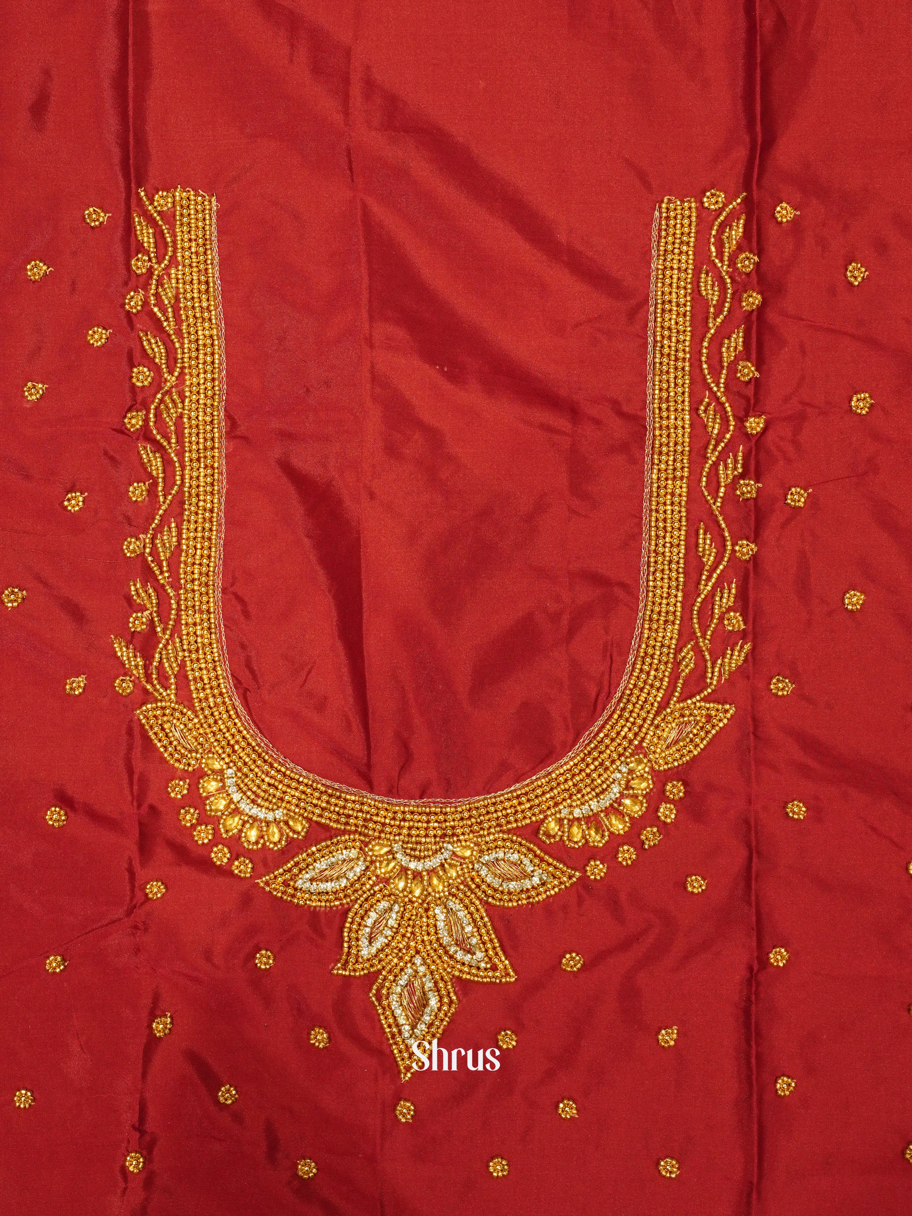 Maroon - Aari Blouse - Shop on ShrusEternity.com