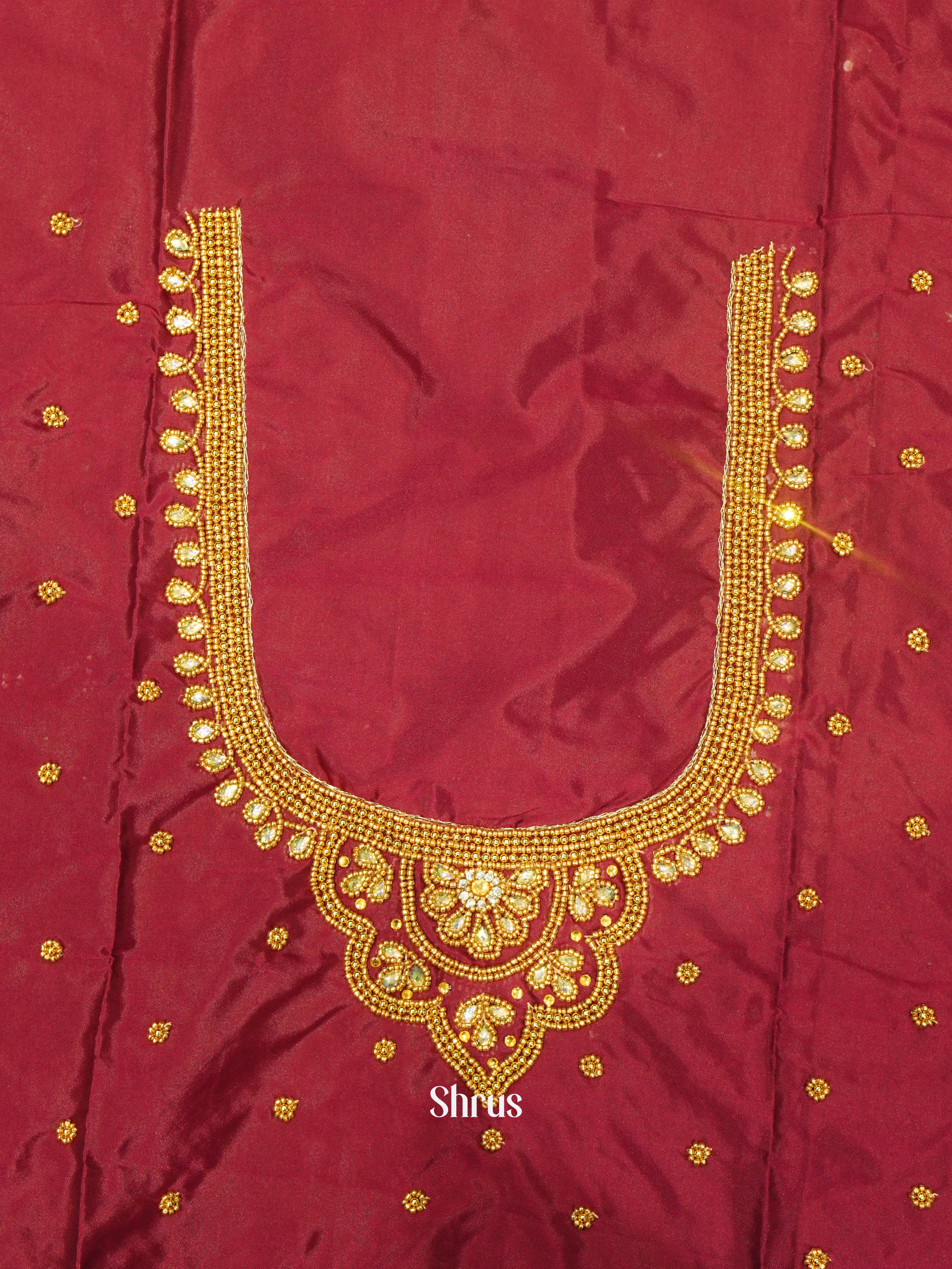 Maroon - Aari Blouse - Shop on ShrusEternity.com