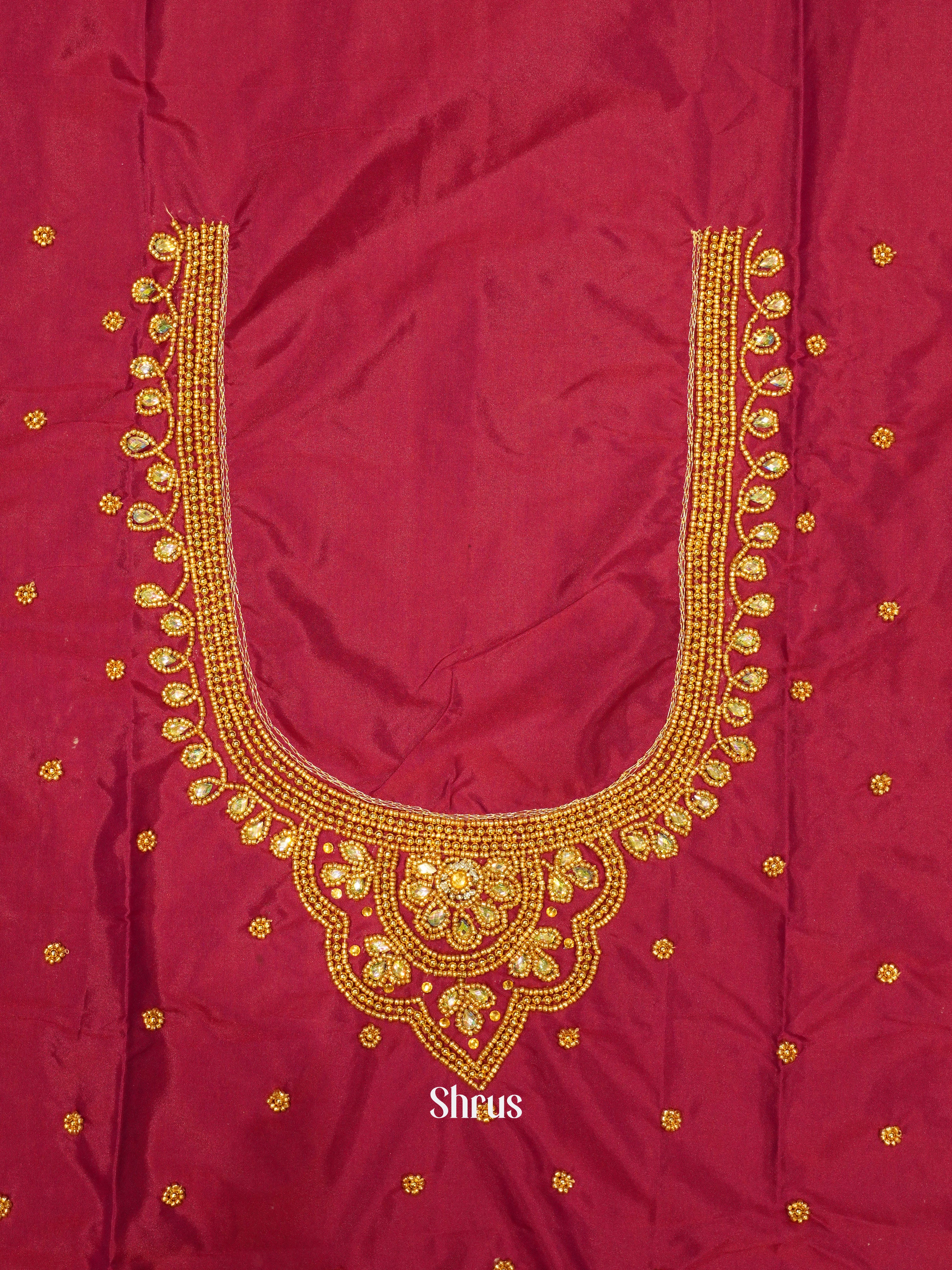 Maroon - Aari Blouse - Shop on ShrusEternity.com