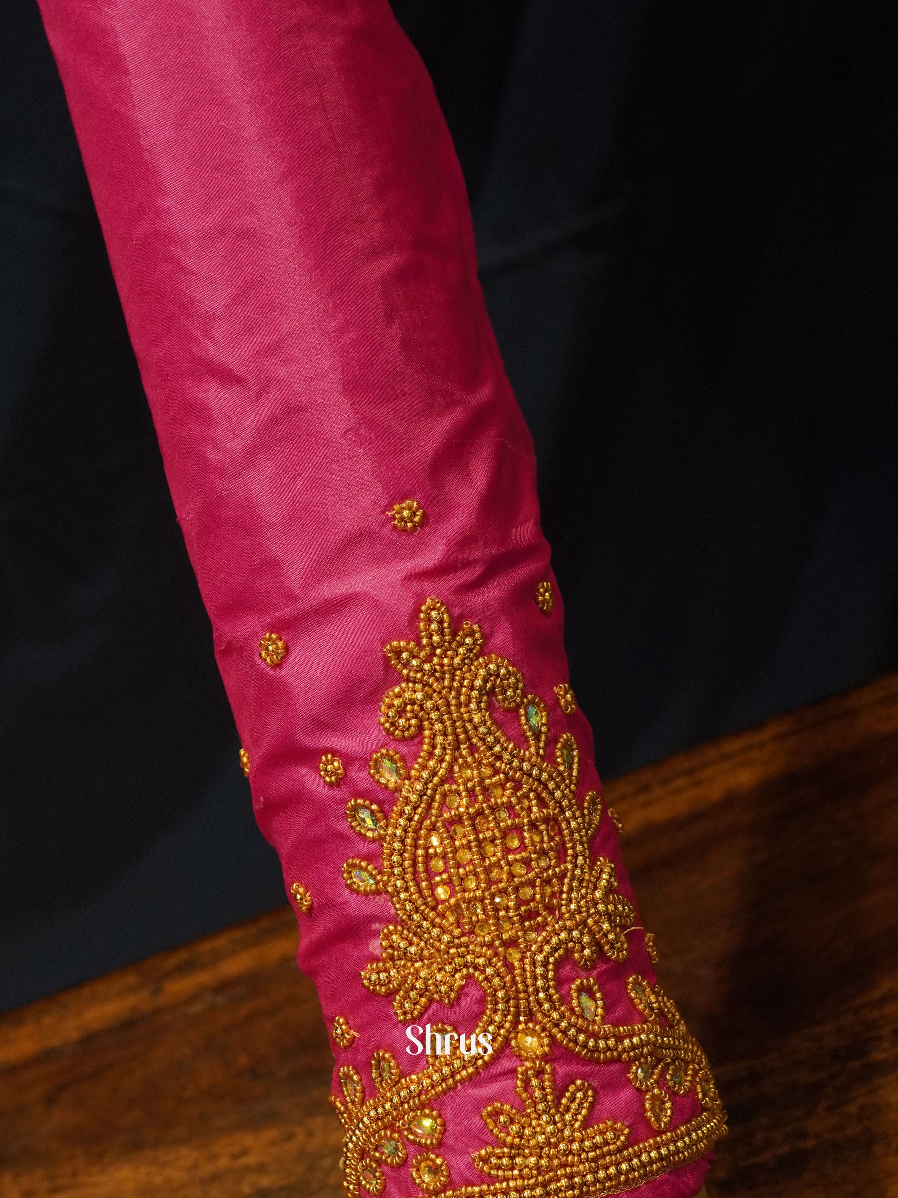 Pink - Aari Blouse - Shop on ShrusEternity.com