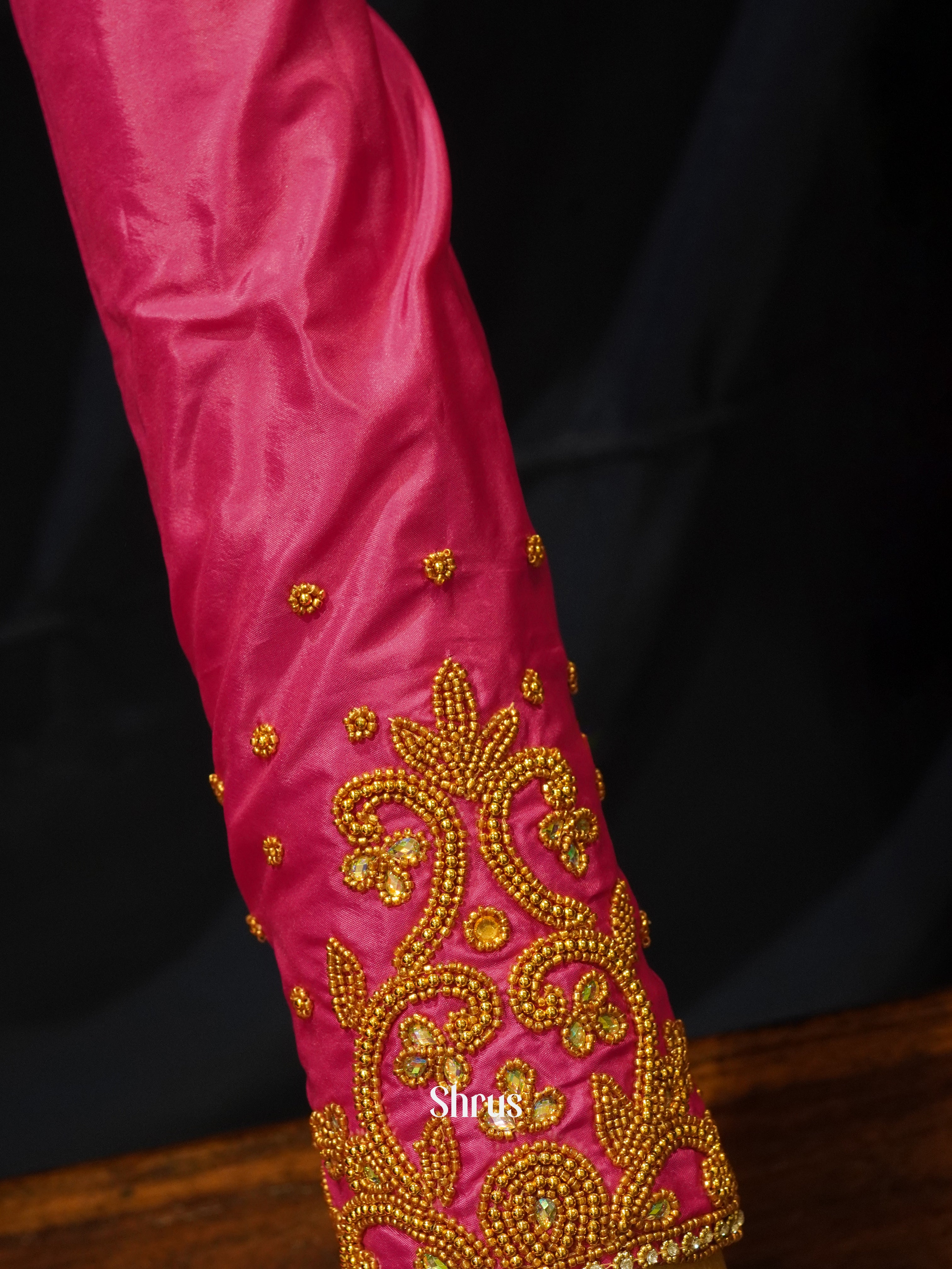 Pink - Aari Blouse - Shop on ShrusEternity.com